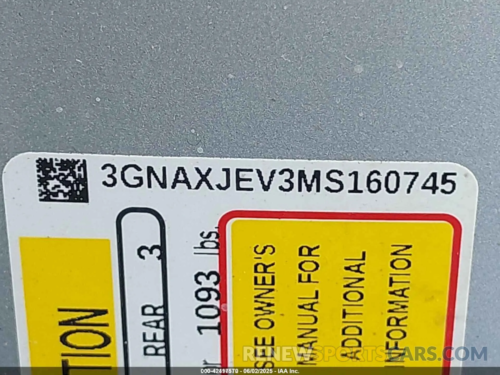 9 Photograph of a damaged car 3GNAXJEV3MS160745 CHEVROLET EQUINOX 2021