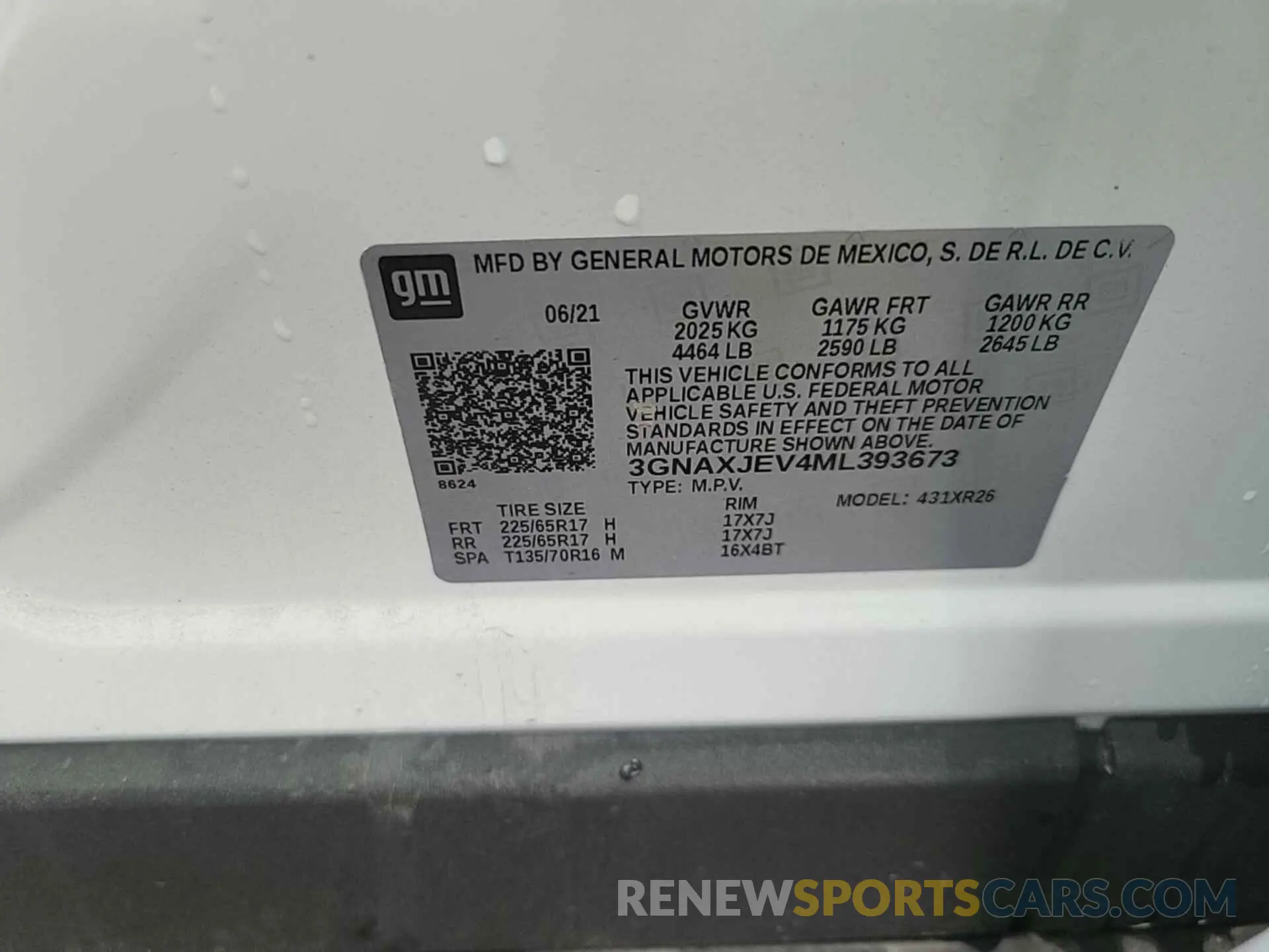 23 Photograph of a damaged car 3GNAXJEV4ML393673 CHEVROLET EQUINOX 2021
