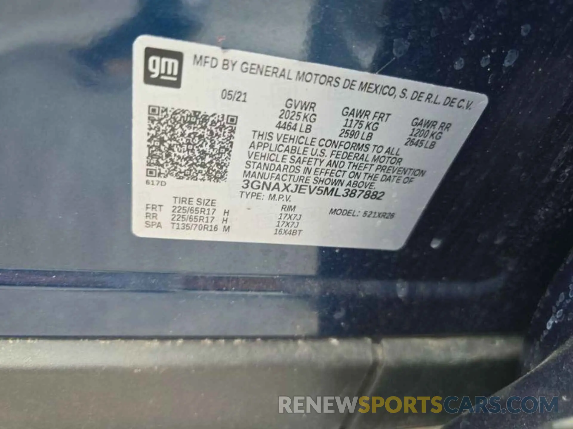 14 Photograph of a damaged car 3GNAXJEV5ML387882 CHEVROLET EQUINOX 2021