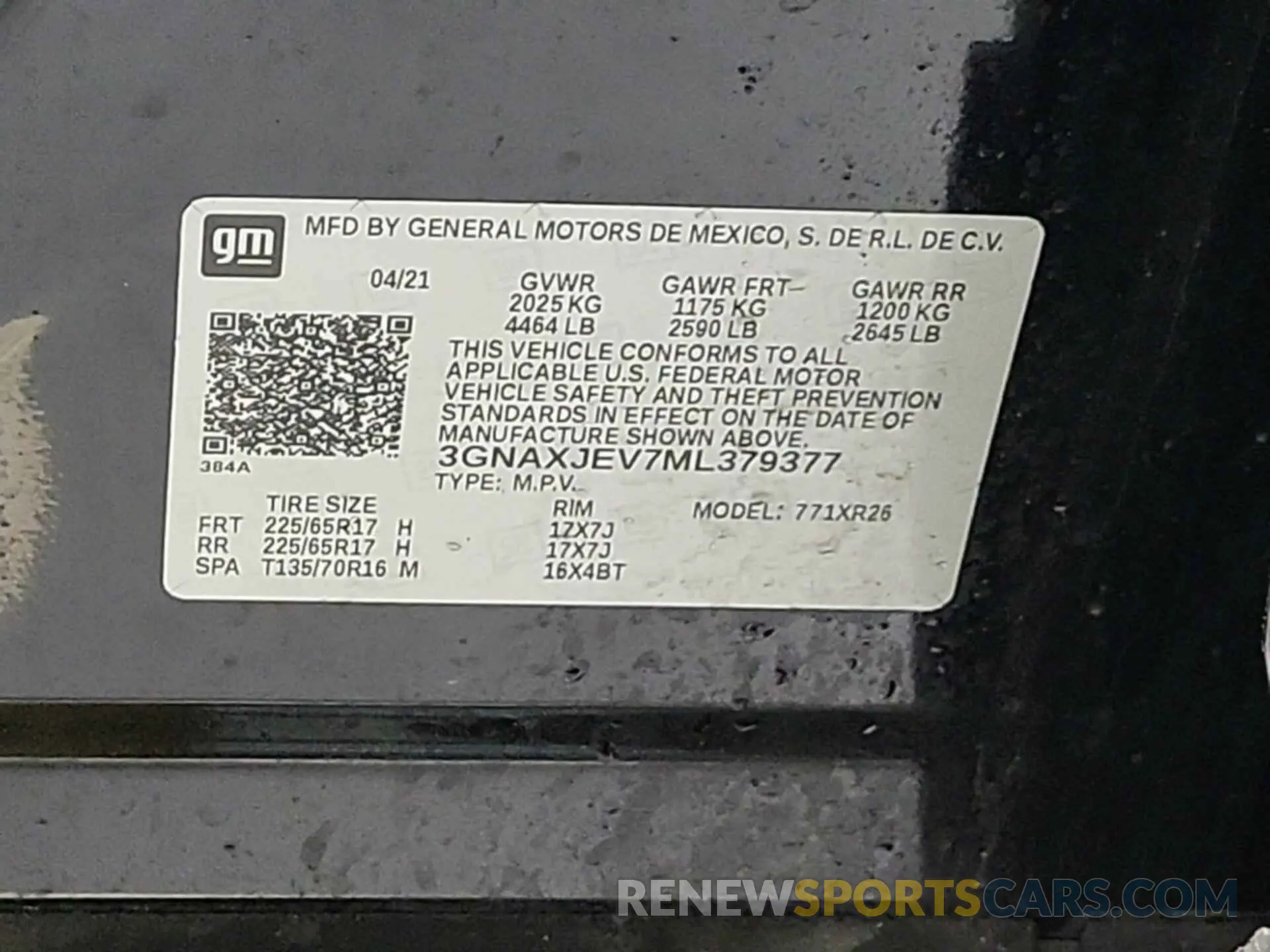 18 Photograph of a damaged car 3GNAXJEV7ML379377 CHEVROLET EQUINOX 2021