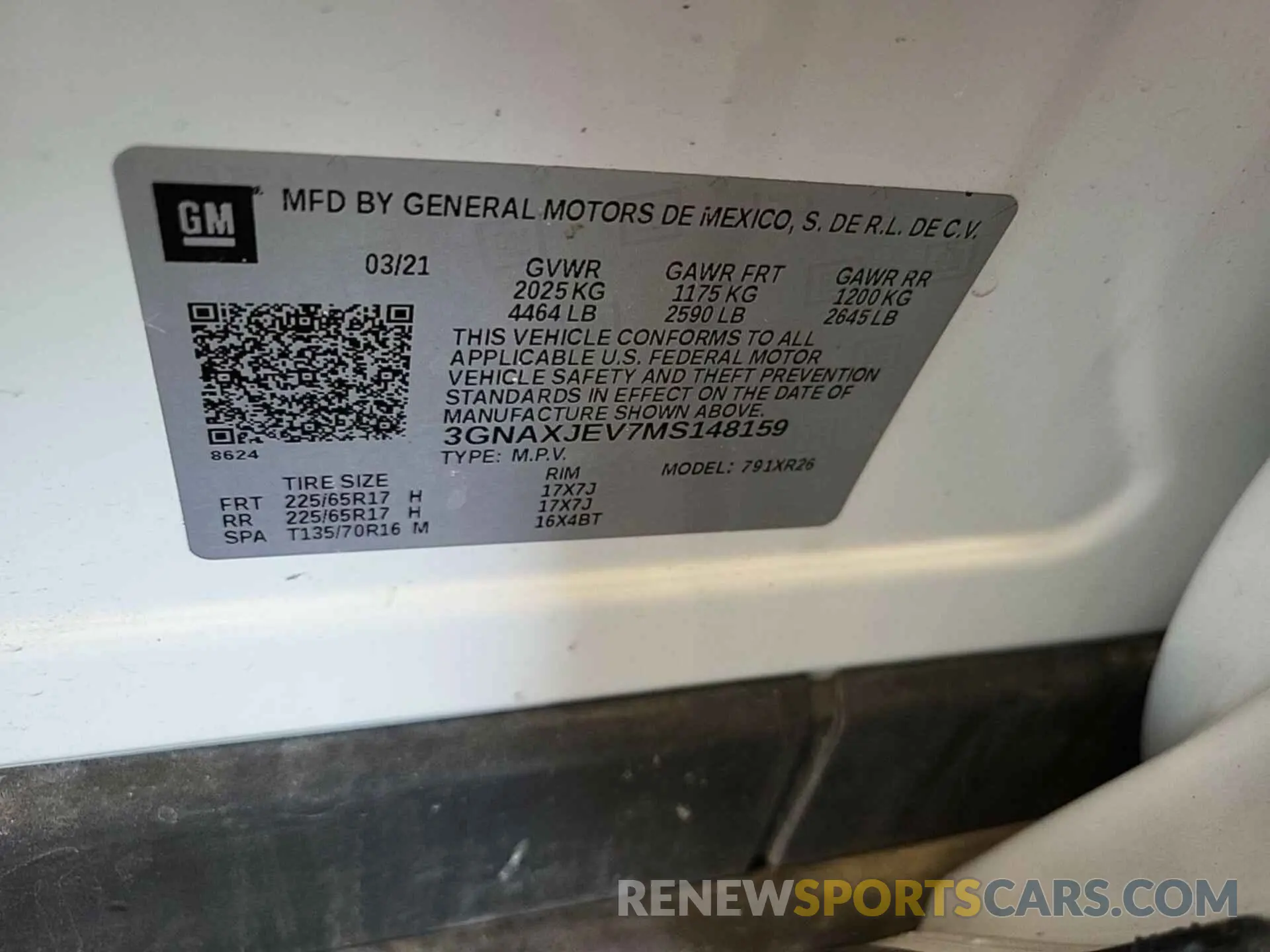 23 Photograph of a damaged car 3GNAXJEV7MS148159 CHEVROLET EQUINOX 2021