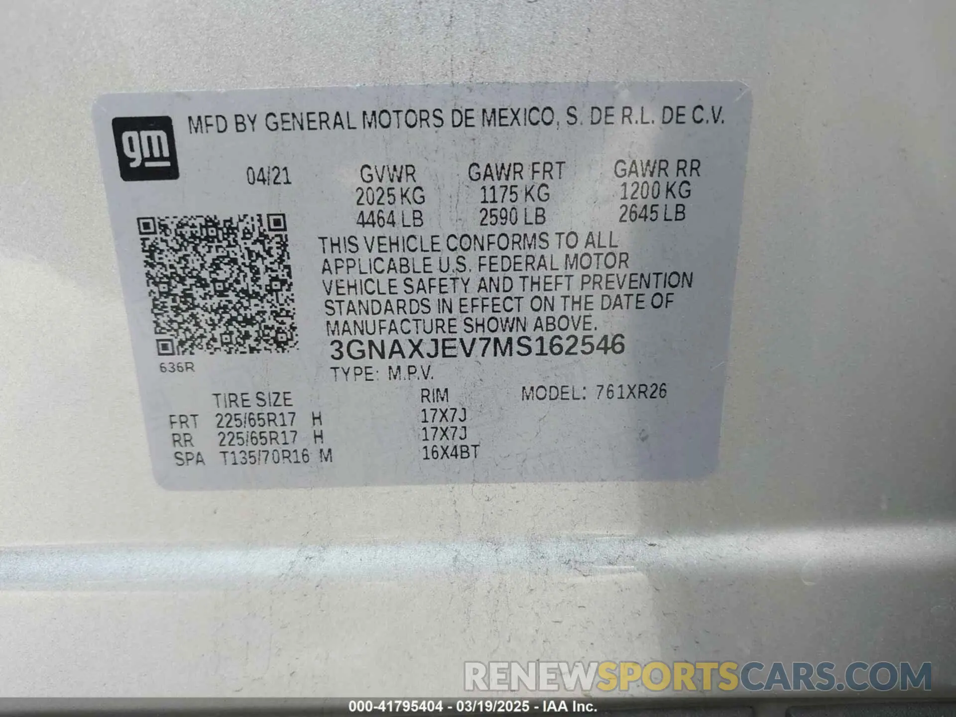 9 Photograph of a damaged car 3GNAXJEV7MS162546 CHEVROLET EQUINOX 2021