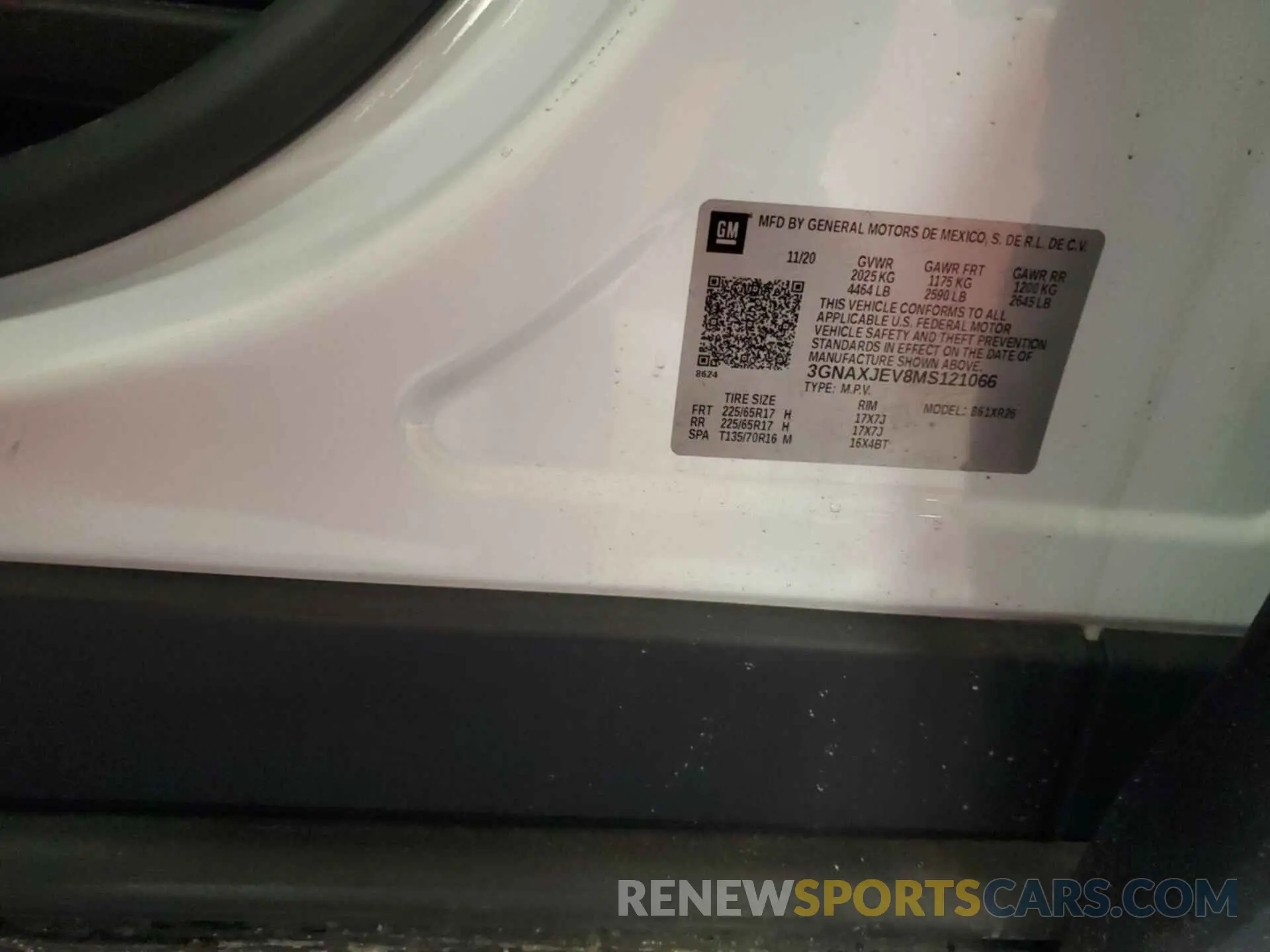 12 Photograph of a damaged car 3GNAXJEV8MS121066 CHEVROLET EQUINOX 2021