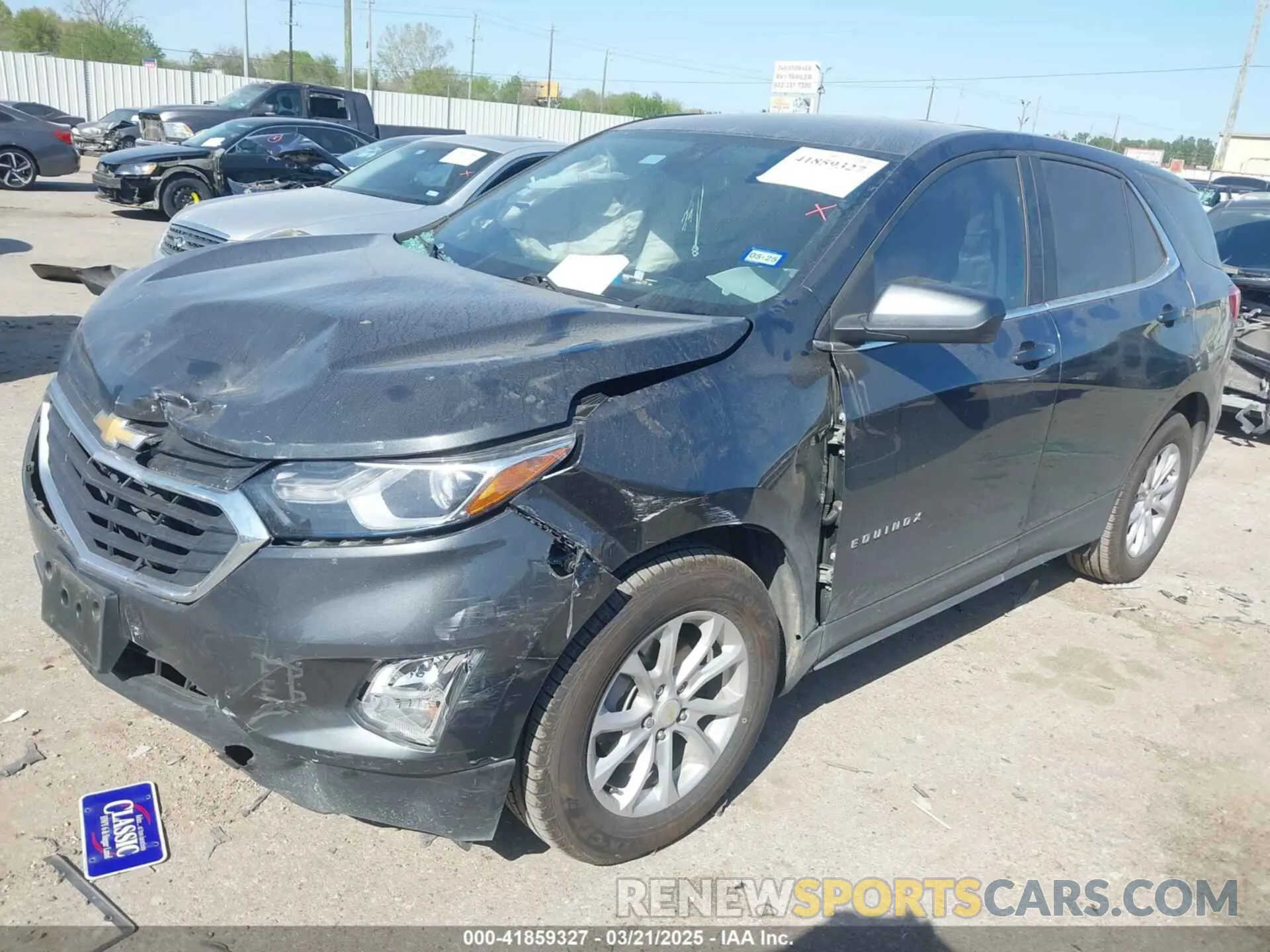 2 Photograph of a damaged car 3GNAXKEV0ML378657 CHEVROLET EQUINOX 2021