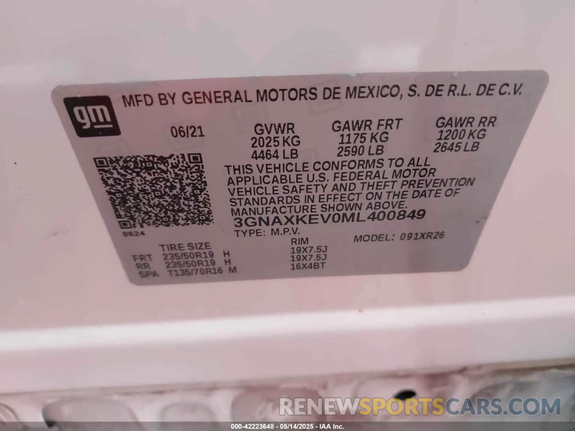 9 Photograph of a damaged car 3GNAXKEV0ML400849 CHEVROLET EQUINOX 2021