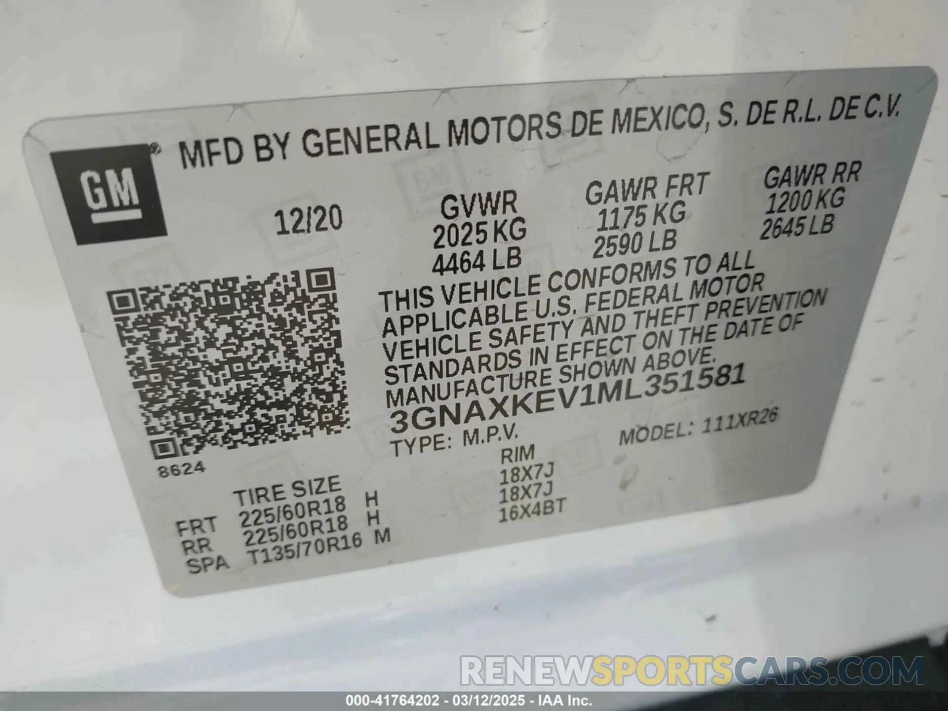 9 Photograph of a damaged car 3GNAXKEV1ML351581 CHEVROLET EQUINOX 2021