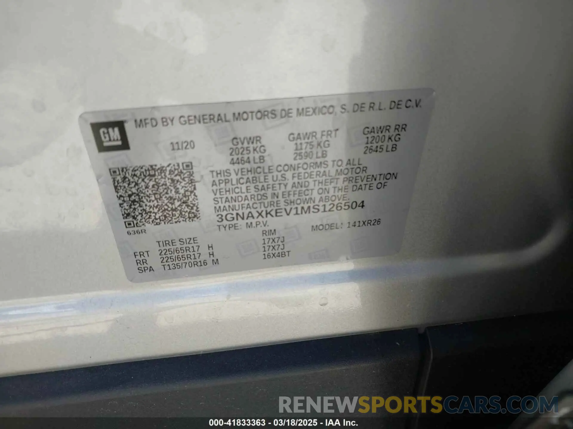 9 Photograph of a damaged car 3GNAXKEV1MS126504 CHEVROLET EQUINOX 2021