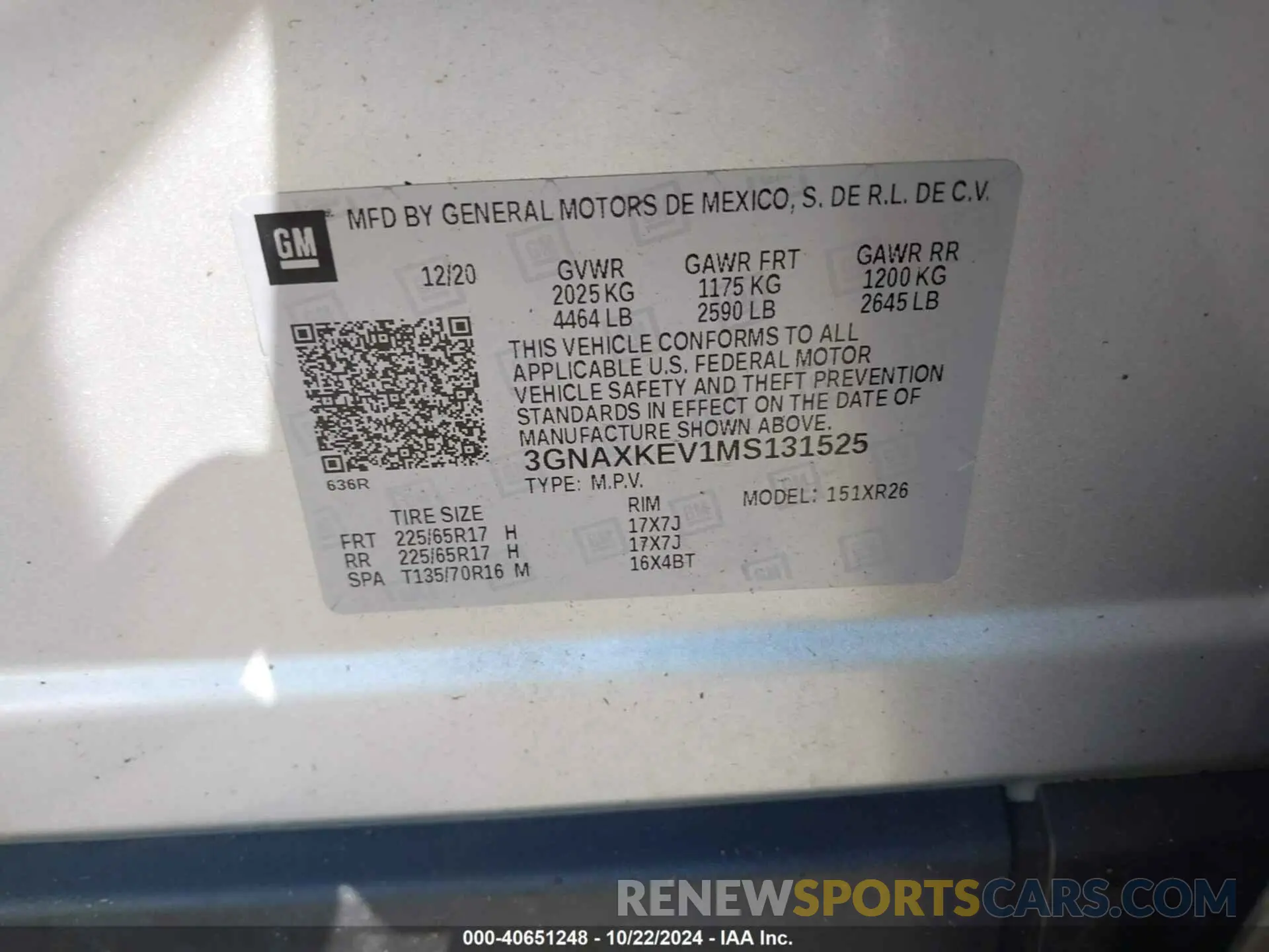 9 Photograph of a damaged car 3GNAXKEV1MS131525 CHEVROLET EQUINOX 2021