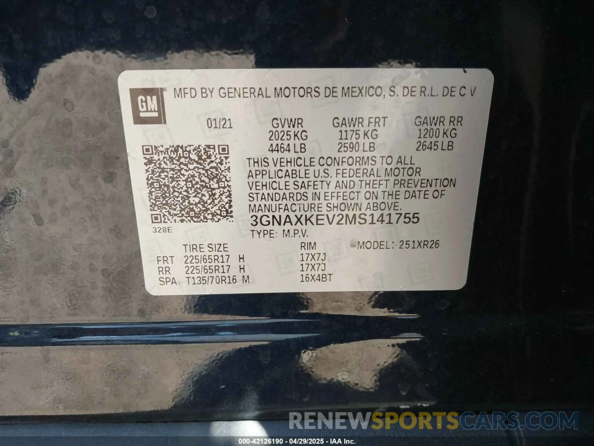 9 Photograph of a damaged car 3GNAXKEV2MS141755 CHEVROLET EQUINOX 2021