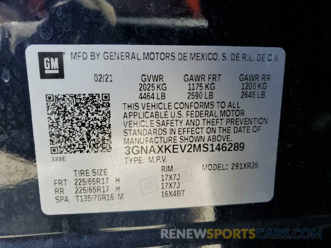 13 Photograph of a damaged car 3GNAXKEV2MS146289 CHEVROLET EQUINOX 2021