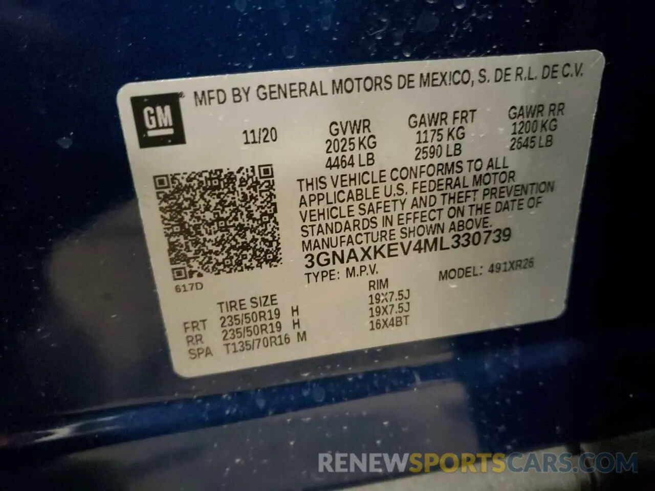 13 Photograph of a damaged car 3GNAXKEV4ML330739 CHEVROLET EQUINOX 2021