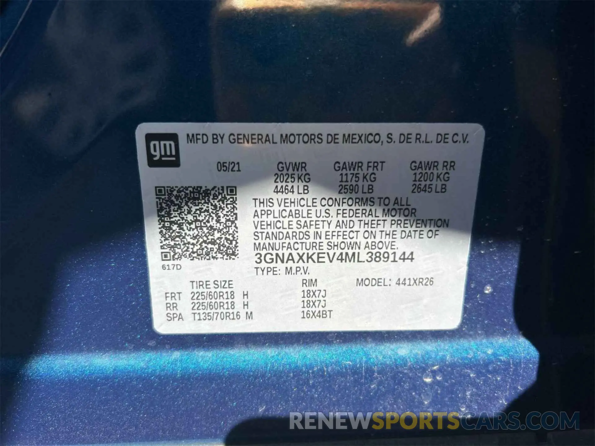 19 Photograph of a damaged car 3GNAXKEV4ML389144 CHEVROLET EQUINOX 2021
