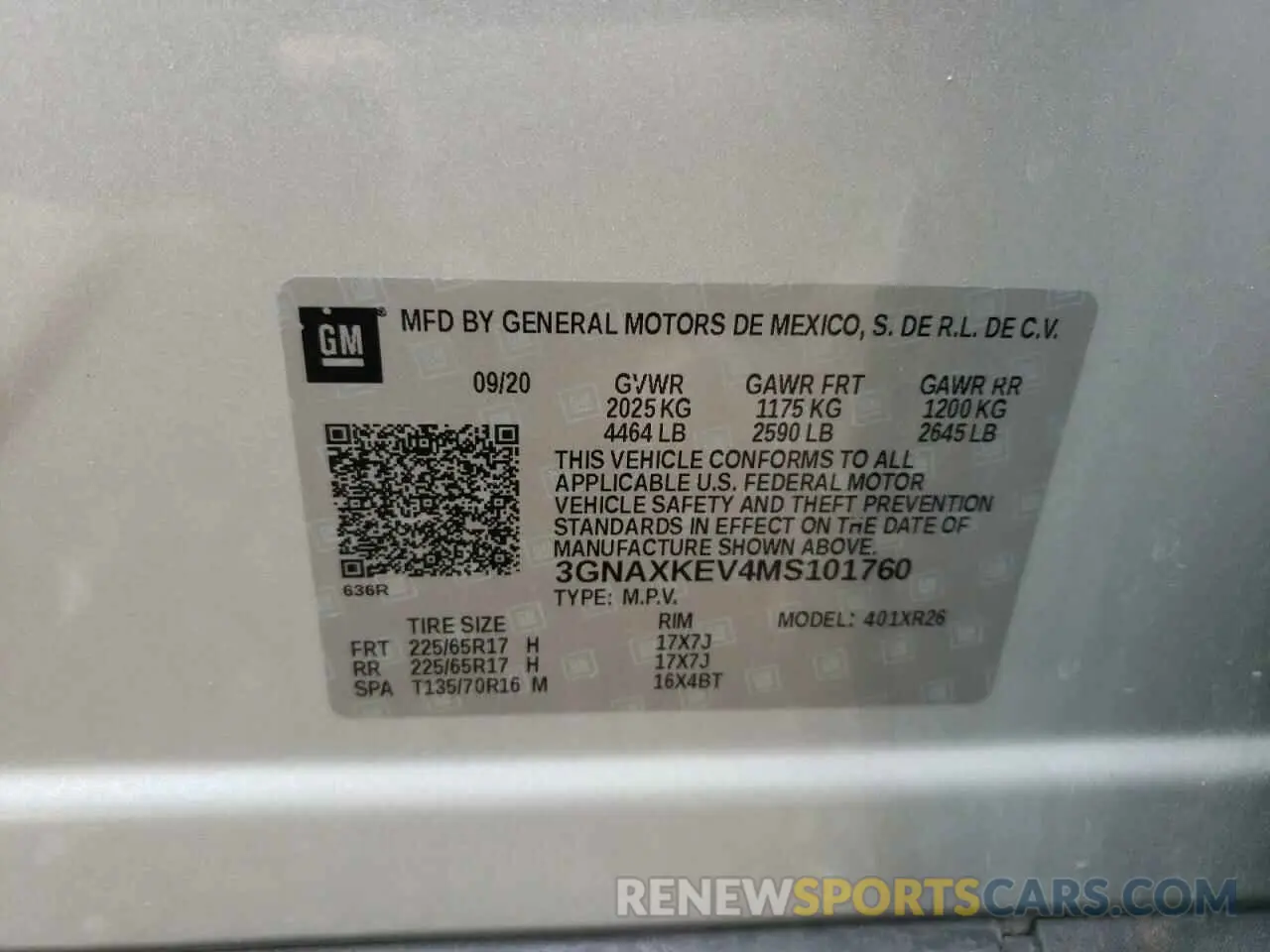 13 Photograph of a damaged car 3GNAXKEV4MS101760 CHEVROLET EQUINOX 2021