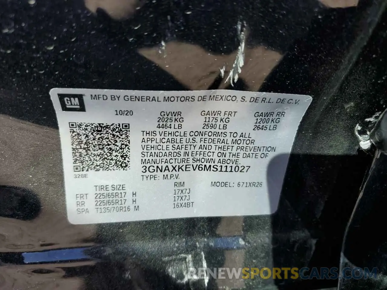 12 Photograph of a damaged car 3GNAXKEV6MS111027 CHEVROLET EQUINOX 2021
