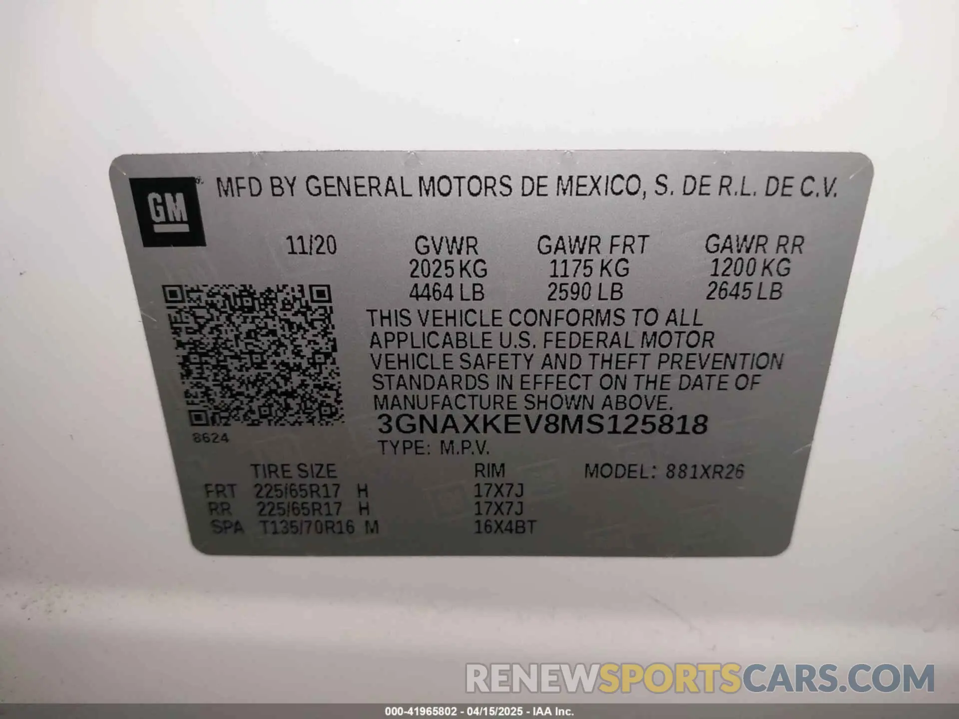 9 Photograph of a damaged car 3GNAXKEV8MS125818 CHEVROLET EQUINOX 2021