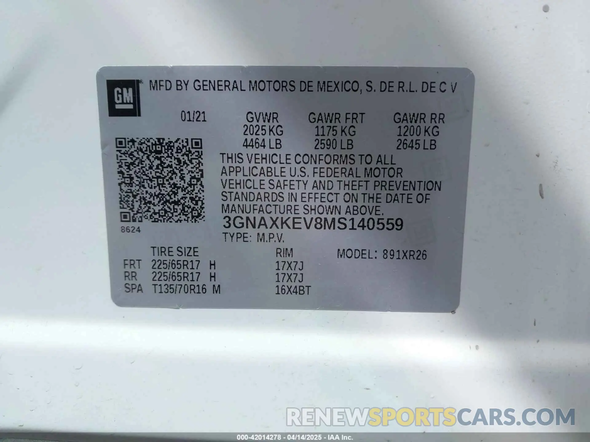 9 Photograph of a damaged car 3GNAXKEV8MS140559 CHEVROLET EQUINOX 2021