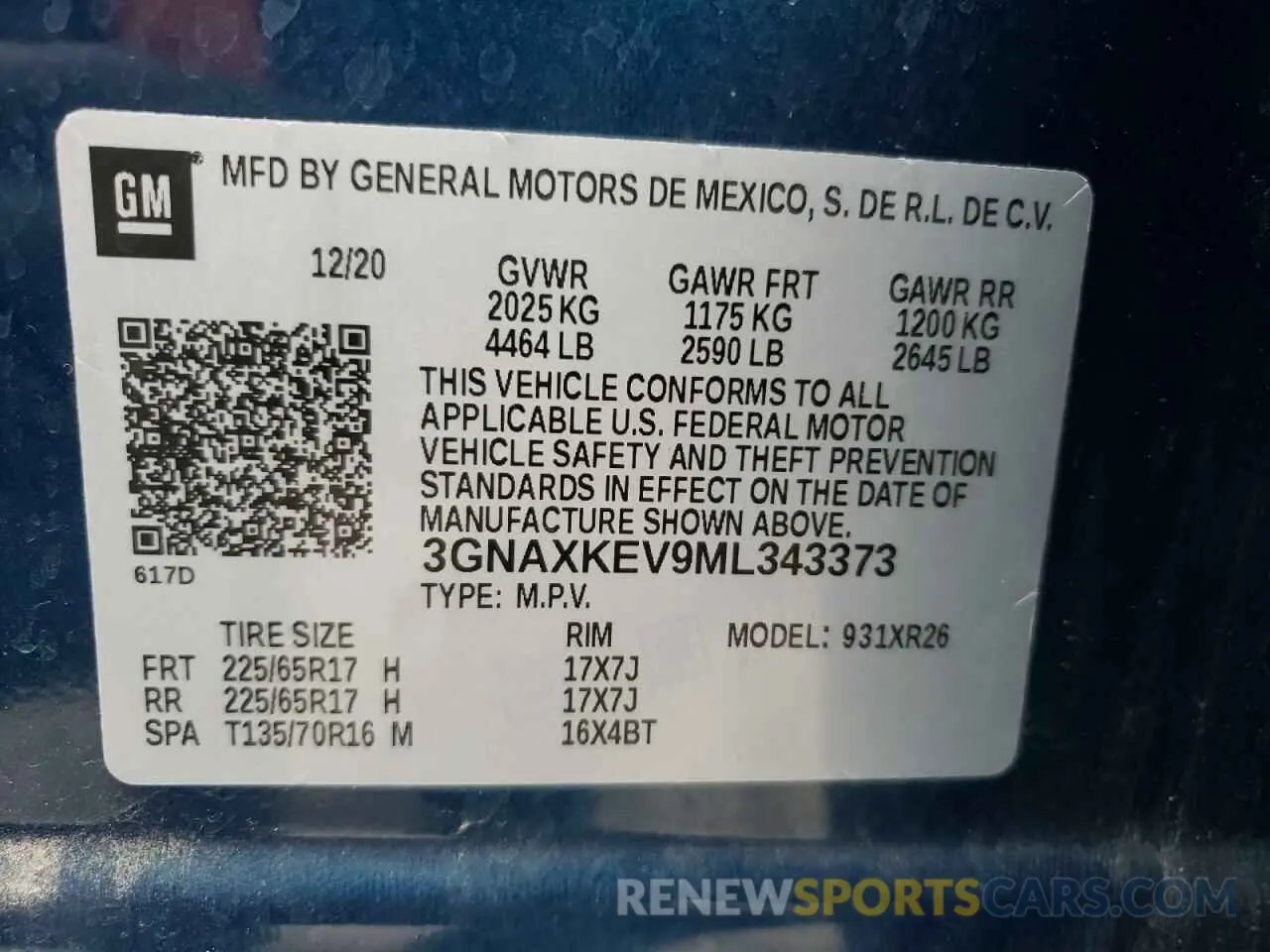 14 Photograph of a damaged car 3GNAXKEV9ML343373 CHEVROLET EQUINOX 2021