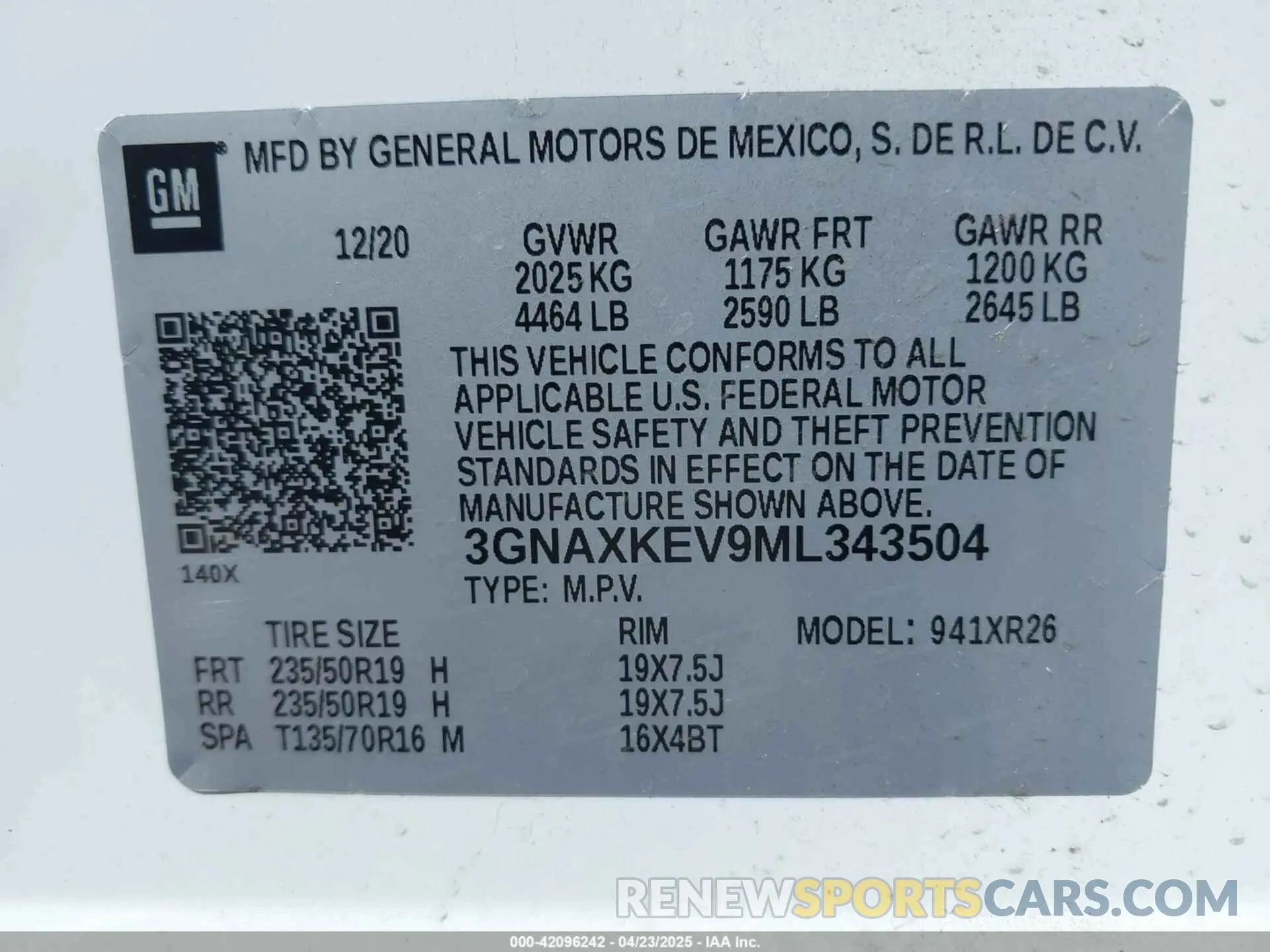 9 Photograph of a damaged car 3GNAXKEV9ML343504 CHEVROLET EQUINOX 2021