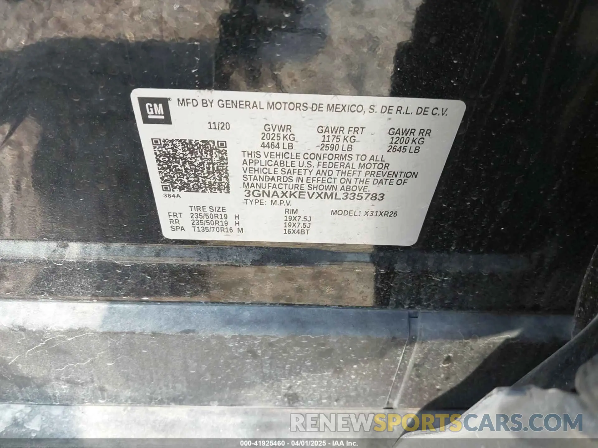 9 Photograph of a damaged car 3GNAXKEVXML335783 CHEVROLET EQUINOX 2021