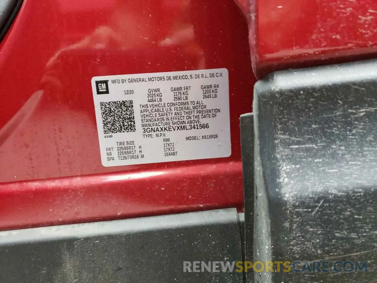 13 Photograph of a damaged car 3GNAXKEVXML341566 CHEVROLET EQUINOX 2021