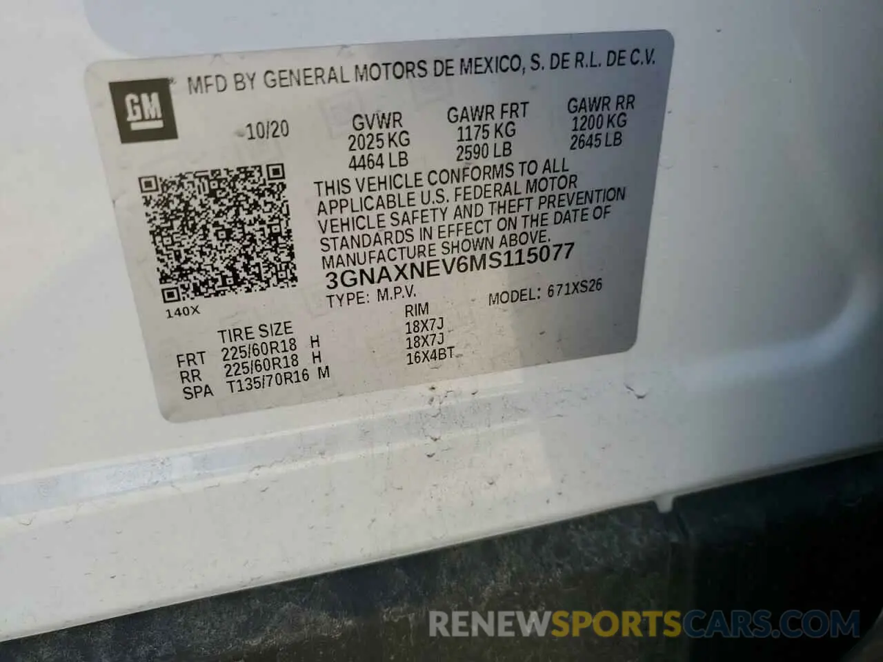 13 Photograph of a damaged car 3GNAXNEV6MS115077 CHEVROLET EQUINOX 2021