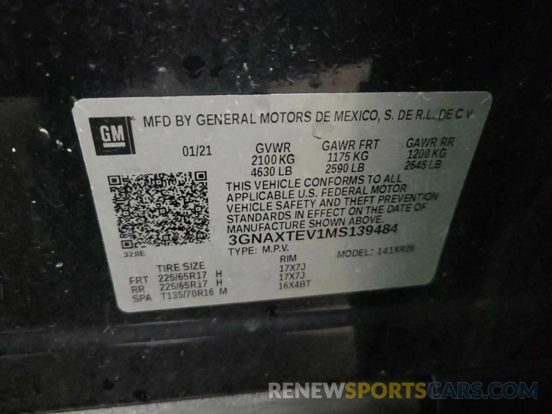 26 Photograph of a damaged car 3GNAXTEV1MS139484 CHEVROLET EQUINOX 2021
