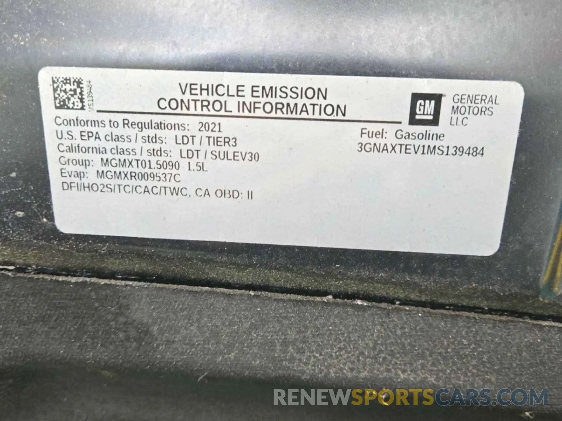 36 Photograph of a damaged car 3GNAXTEV1MS139484 CHEVROLET EQUINOX 2021