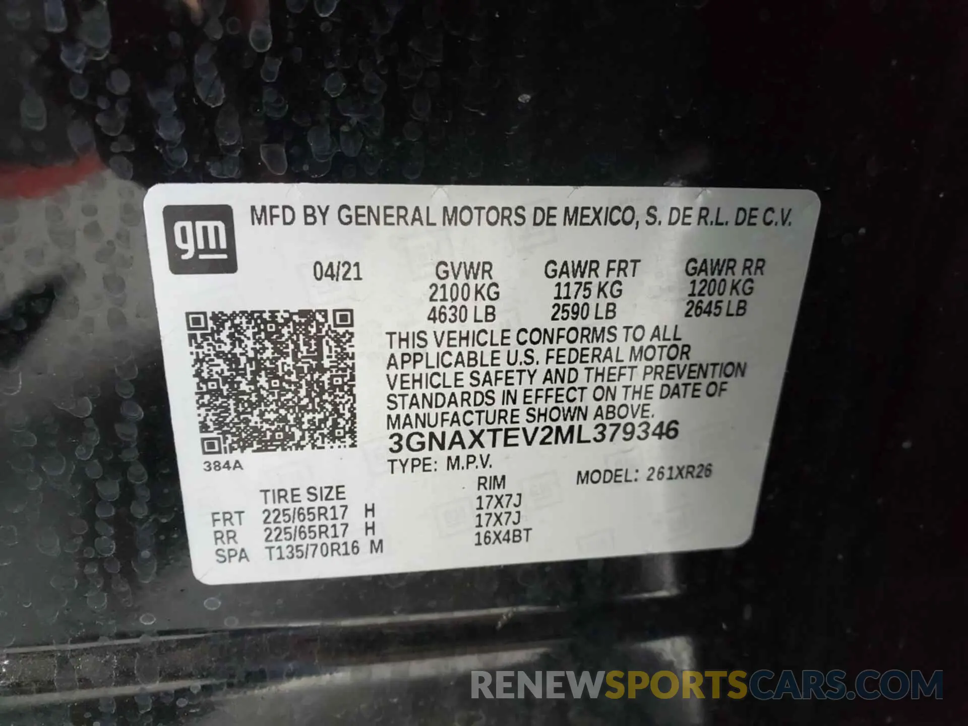 11 Photograph of a damaged car 3GNAXTEV2ML379346 CHEVROLET EQUINOX 2021