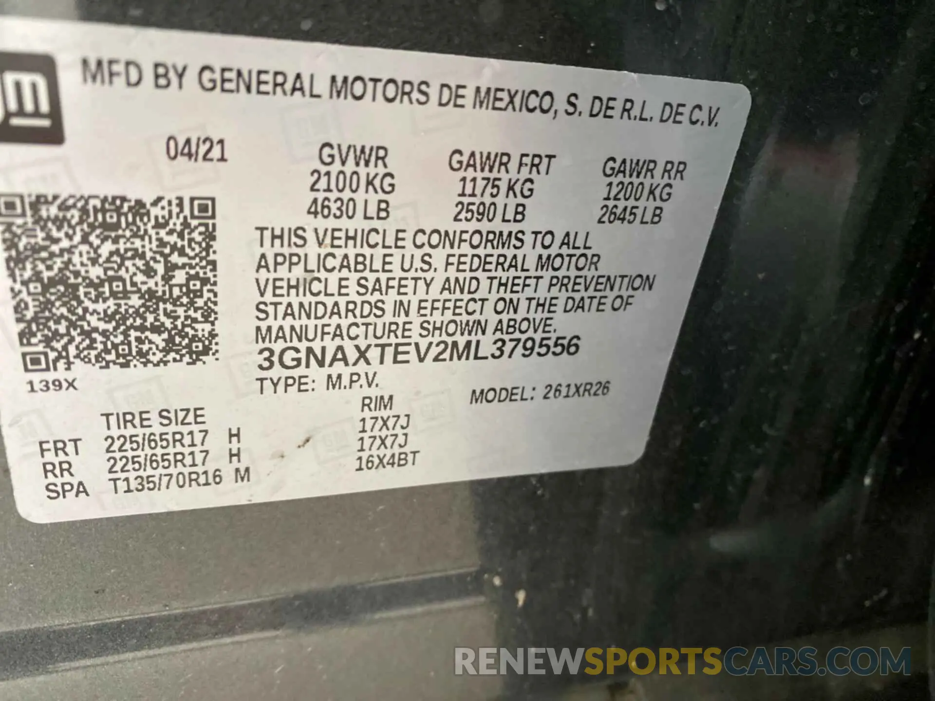 8 Photograph of a damaged car 3GNAXTEV2ML379556 CHEVROLET EQUINOX 2021