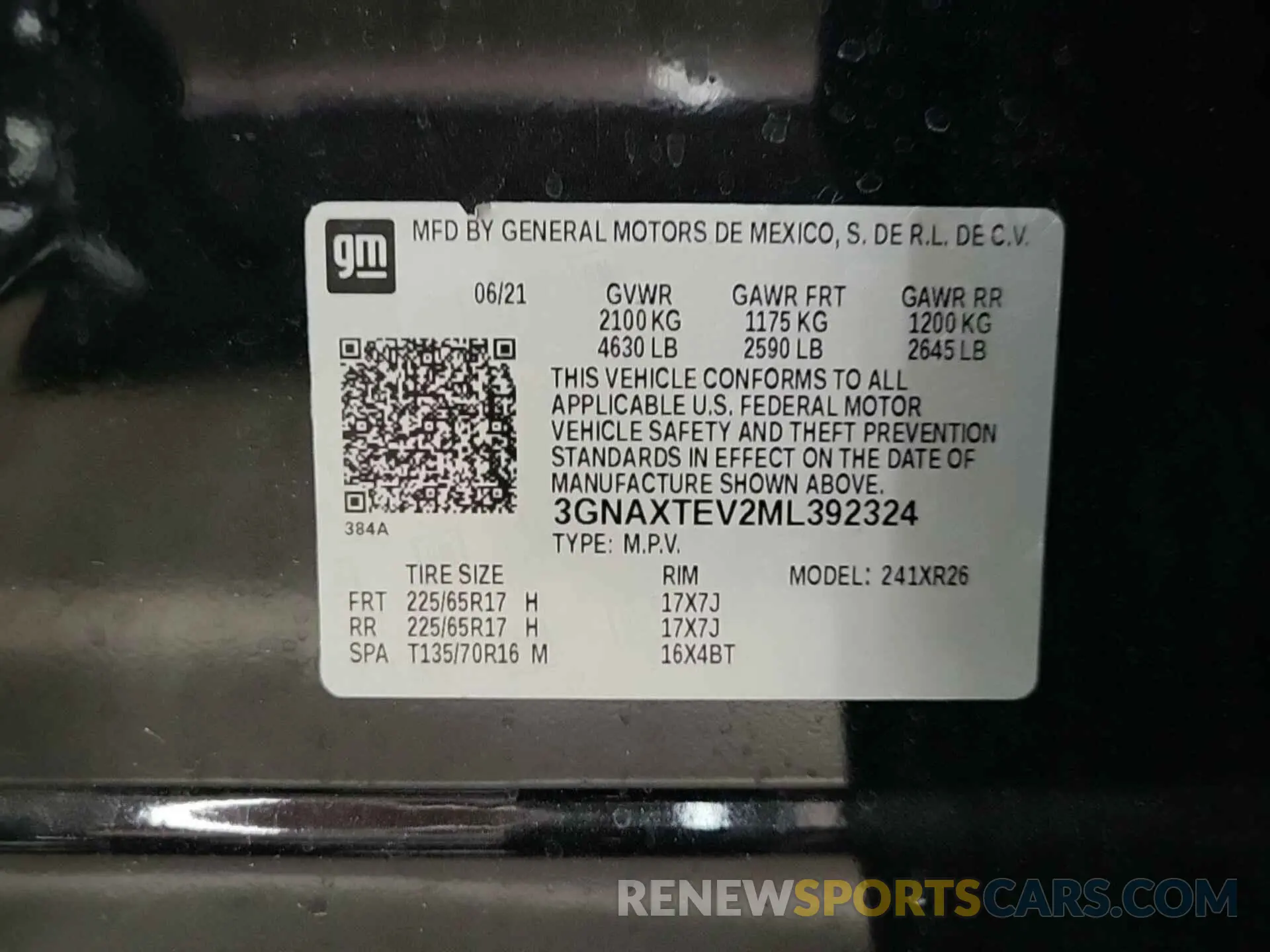 31 Photograph of a damaged car 3GNAXTEV2ML392324 CHEVROLET EQUINOX 2021