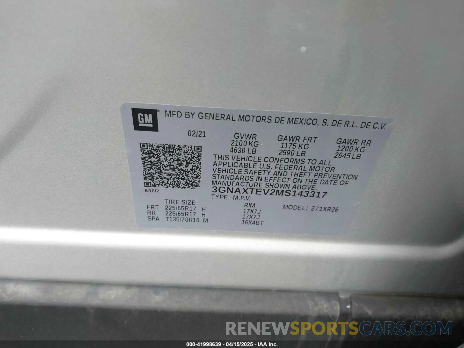 9 Photograph of a damaged car 3GNAXTEV2MS143317 CHEVROLET EQUINOX 2021