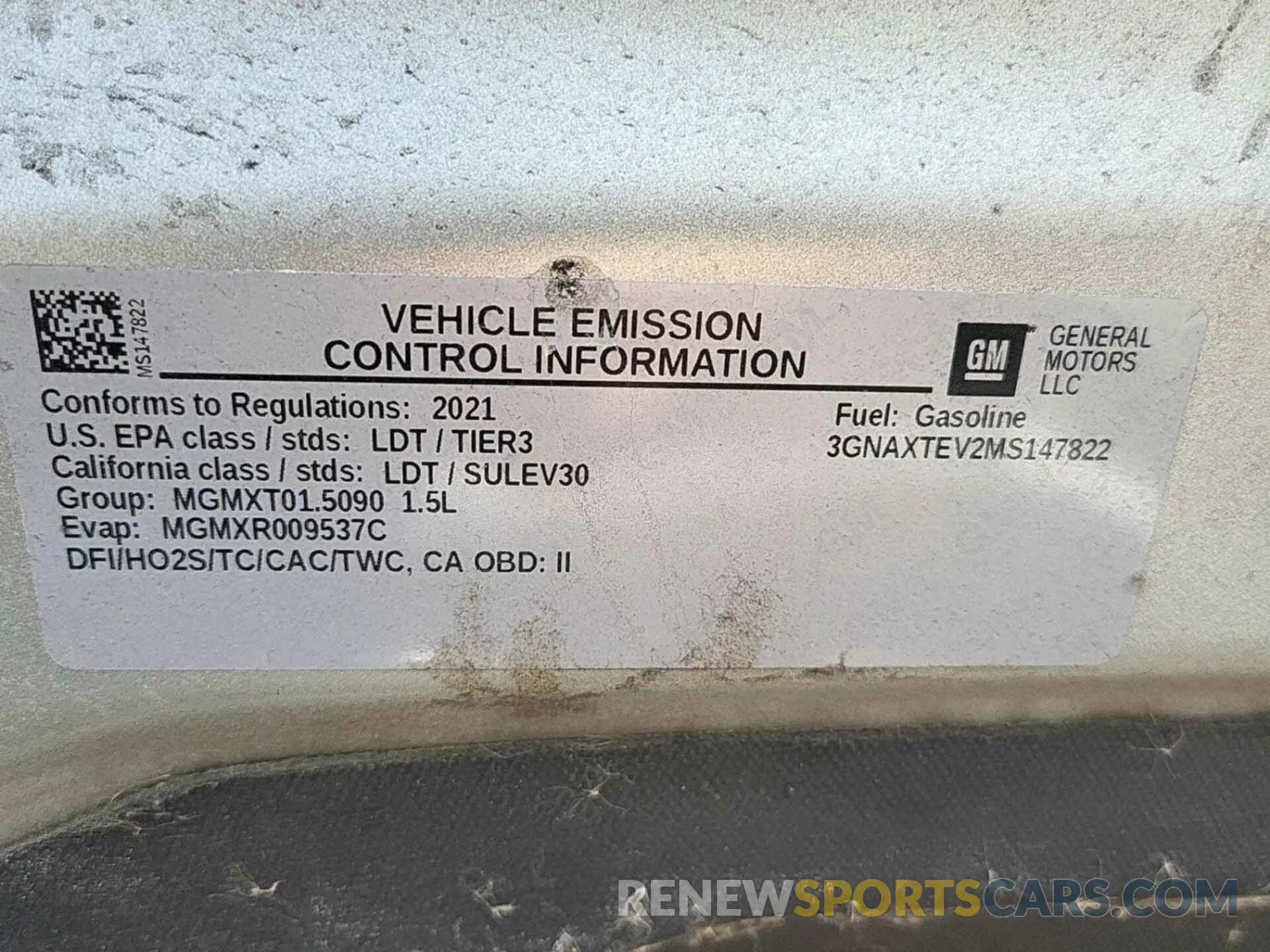 3 Photograph of a damaged car 3GNAXTEV2MS147822 CHEVROLET EQUINOX 2021