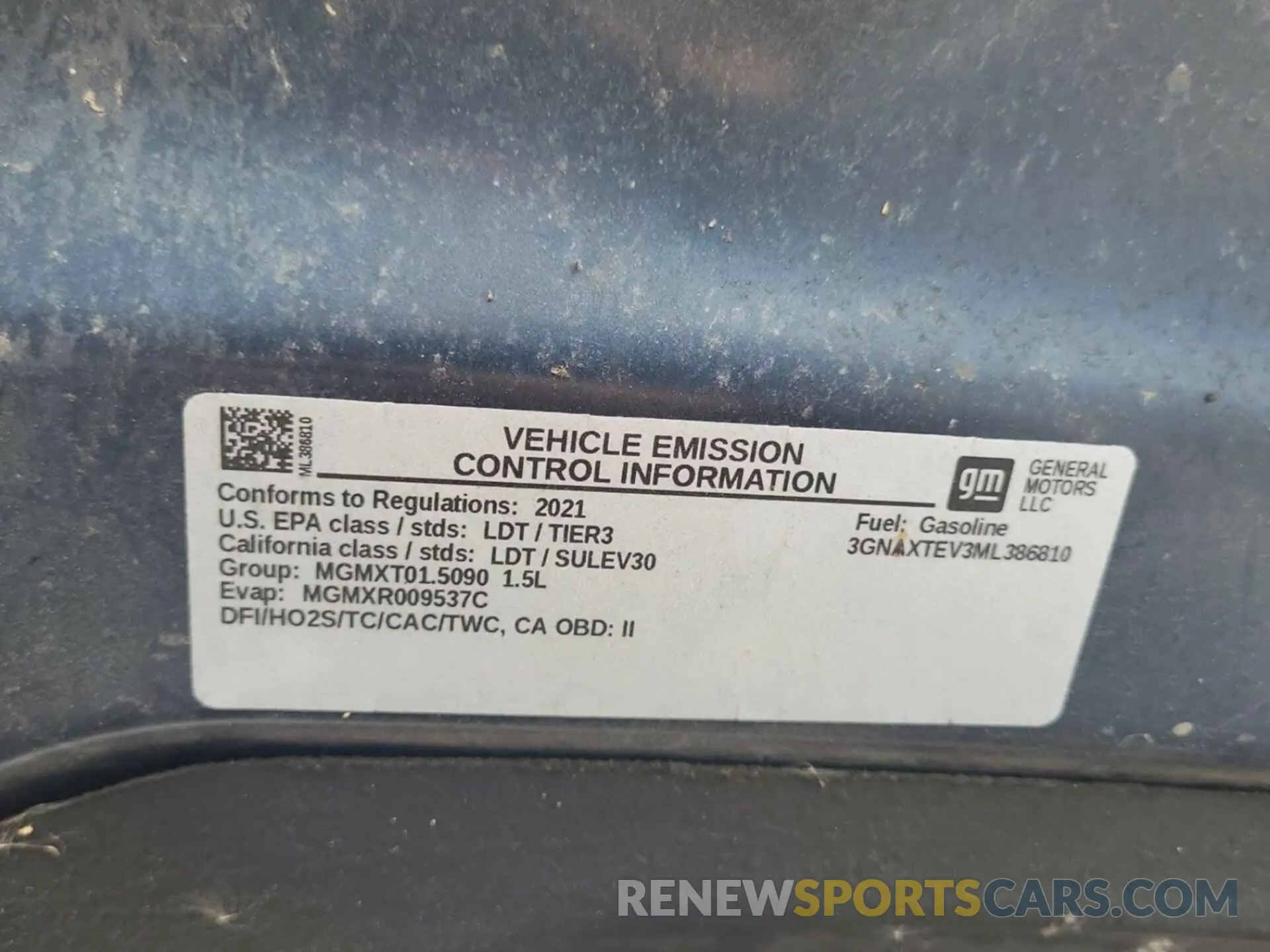 23 Photograph of a damaged car 3GNAXTEV3ML386810 CHEVROLET EQUINOX 2021