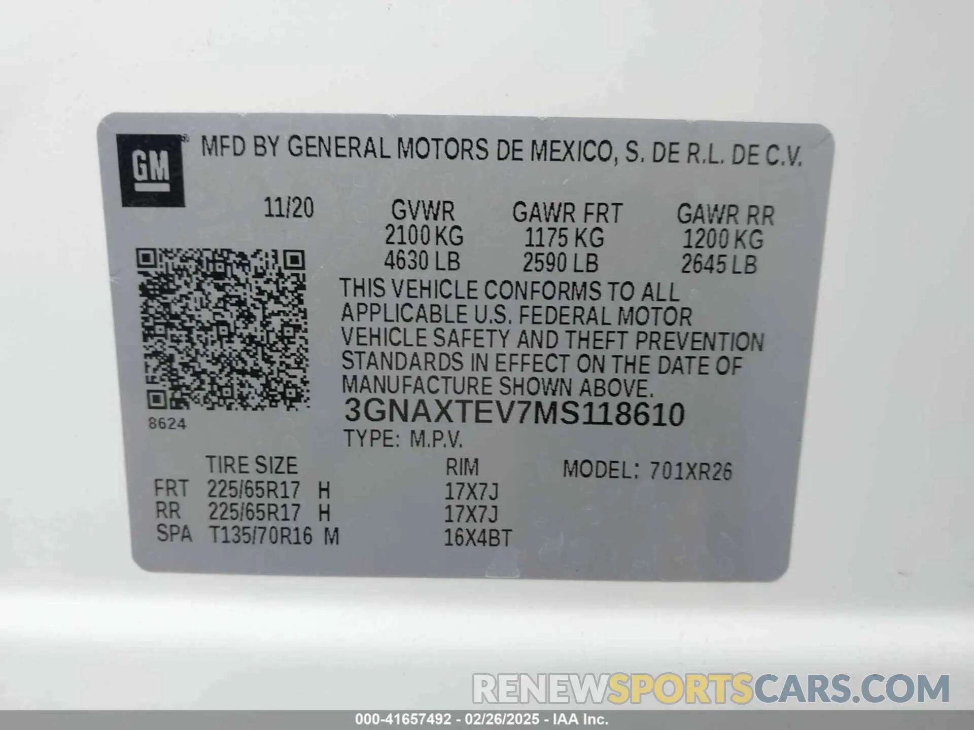 9 Photograph of a damaged car 3GNAXTEV7MS118610 CHEVROLET EQUINOX 2021