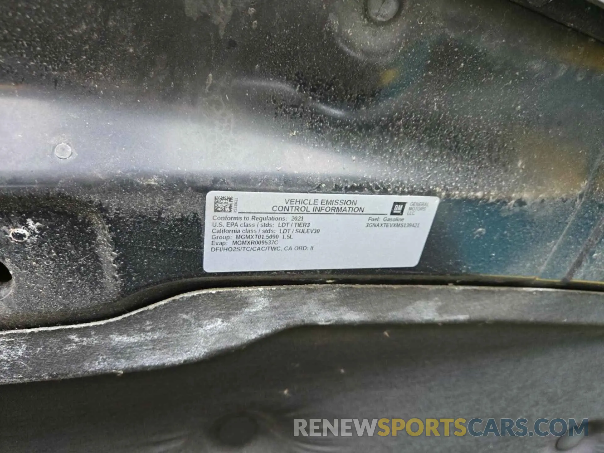19 Photograph of a damaged car 3GNAXTEVXMS139421 CHEVROLET EQUINOX 2021