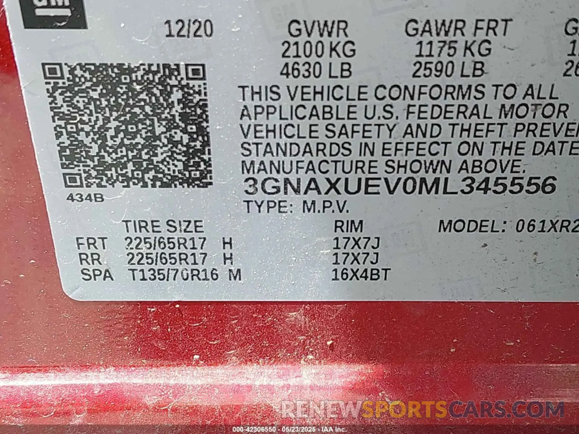 9 Photograph of a damaged car 3GNAXUEV0ML345556 CHEVROLET EQUINOX 2021