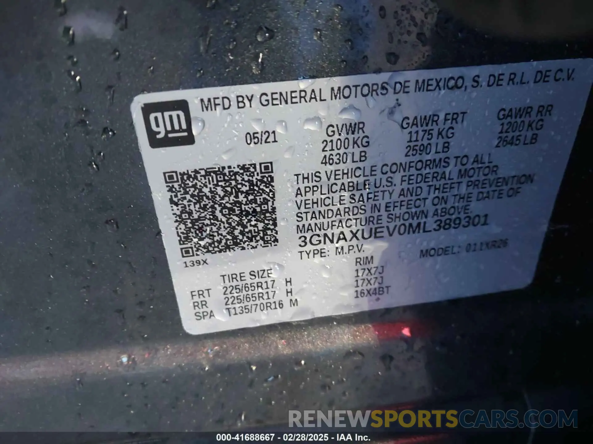 9 Photograph of a damaged car 3GNAXUEV0ML389301 CHEVROLET EQUINOX 2021