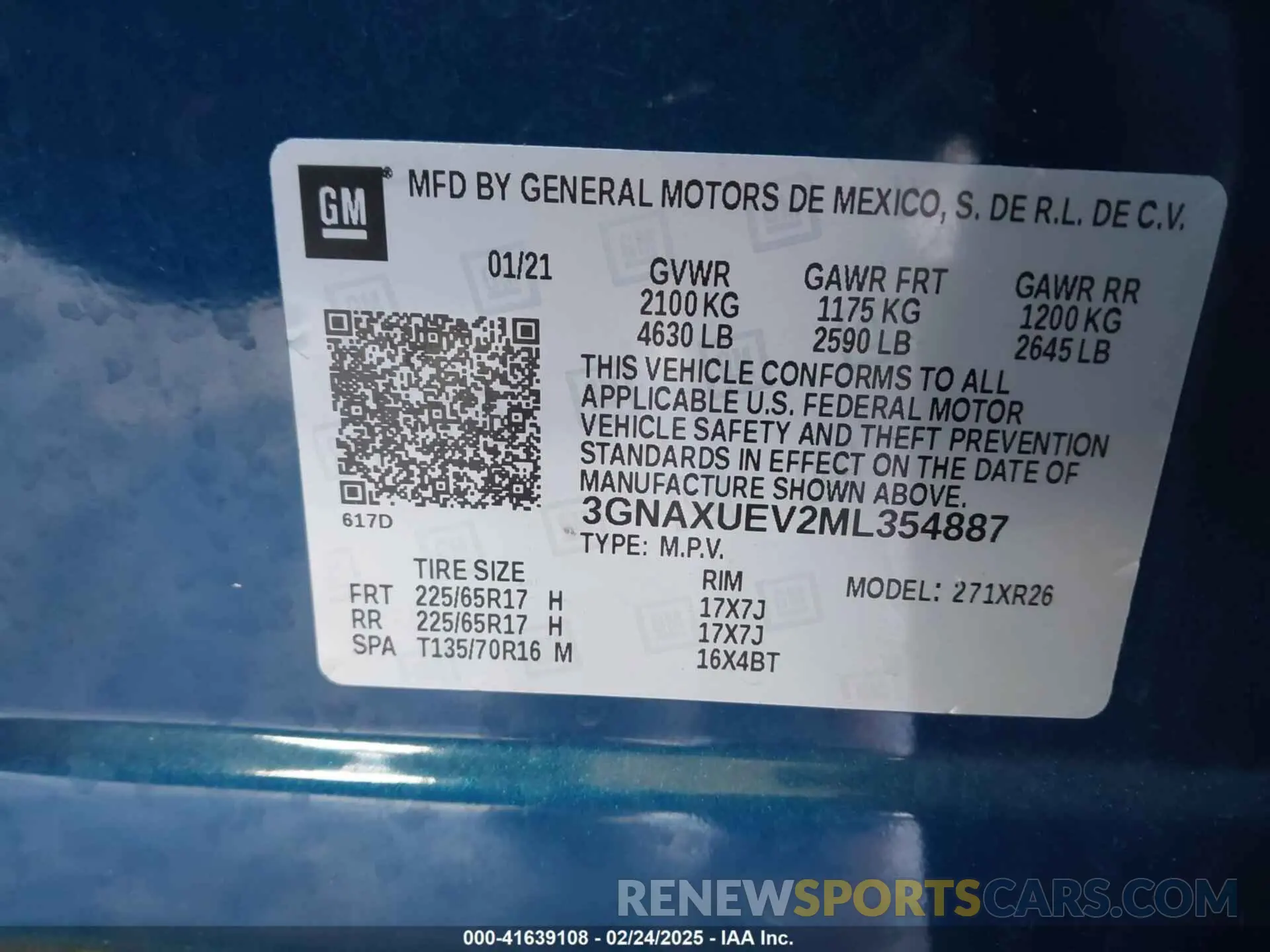 9 Photograph of a damaged car 3GNAXUEV2ML354887 CHEVROLET EQUINOX 2021