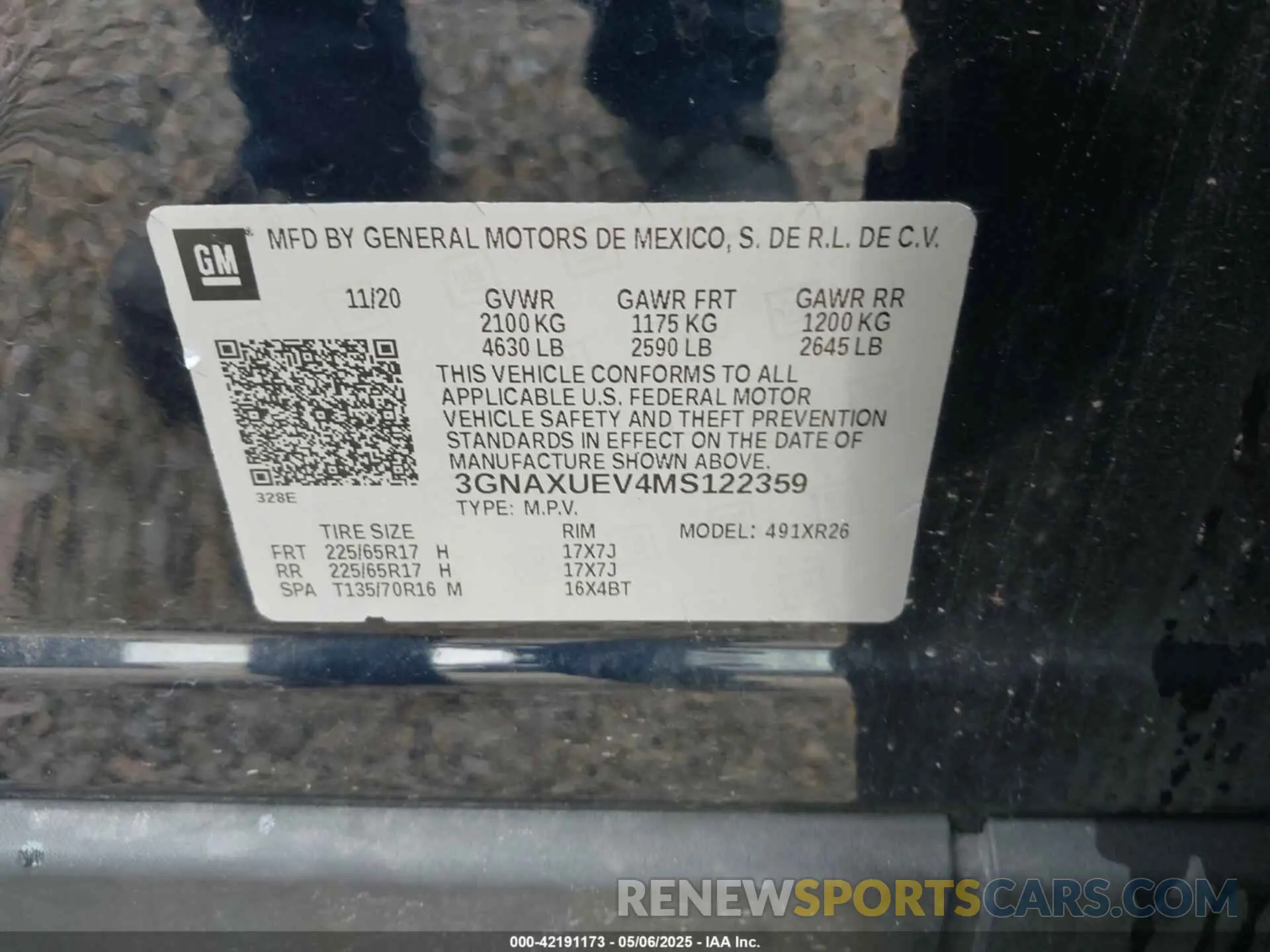 9 Photograph of a damaged car 3GNAXUEV4MS122359 CHEVROLET EQUINOX 2021
