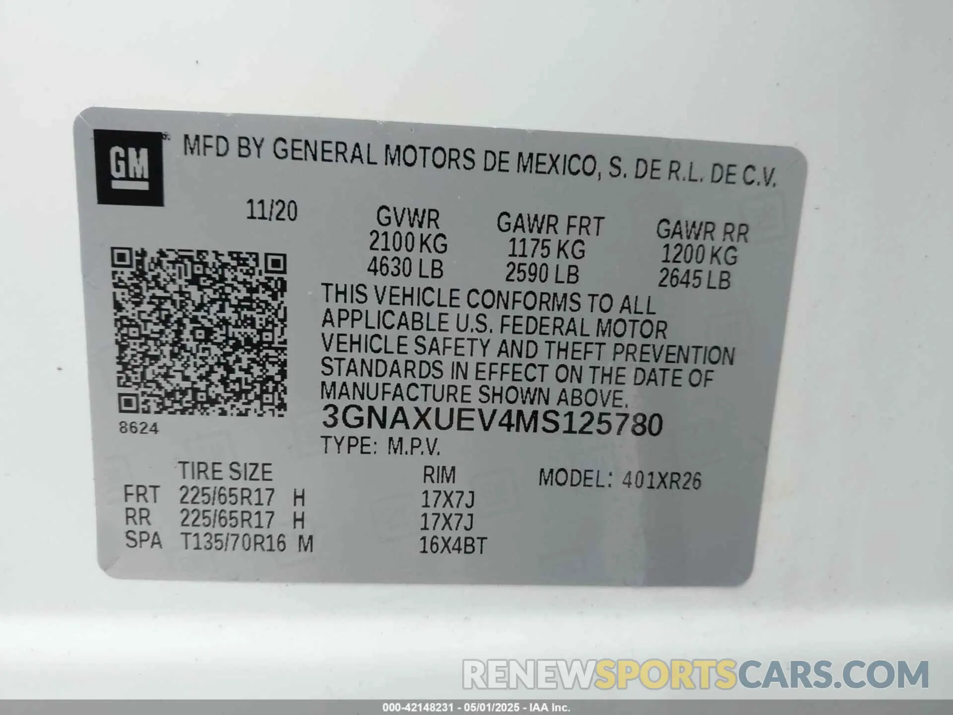 9 Photograph of a damaged car 3GNAXUEV4MS125780 CHEVROLET EQUINOX 2021