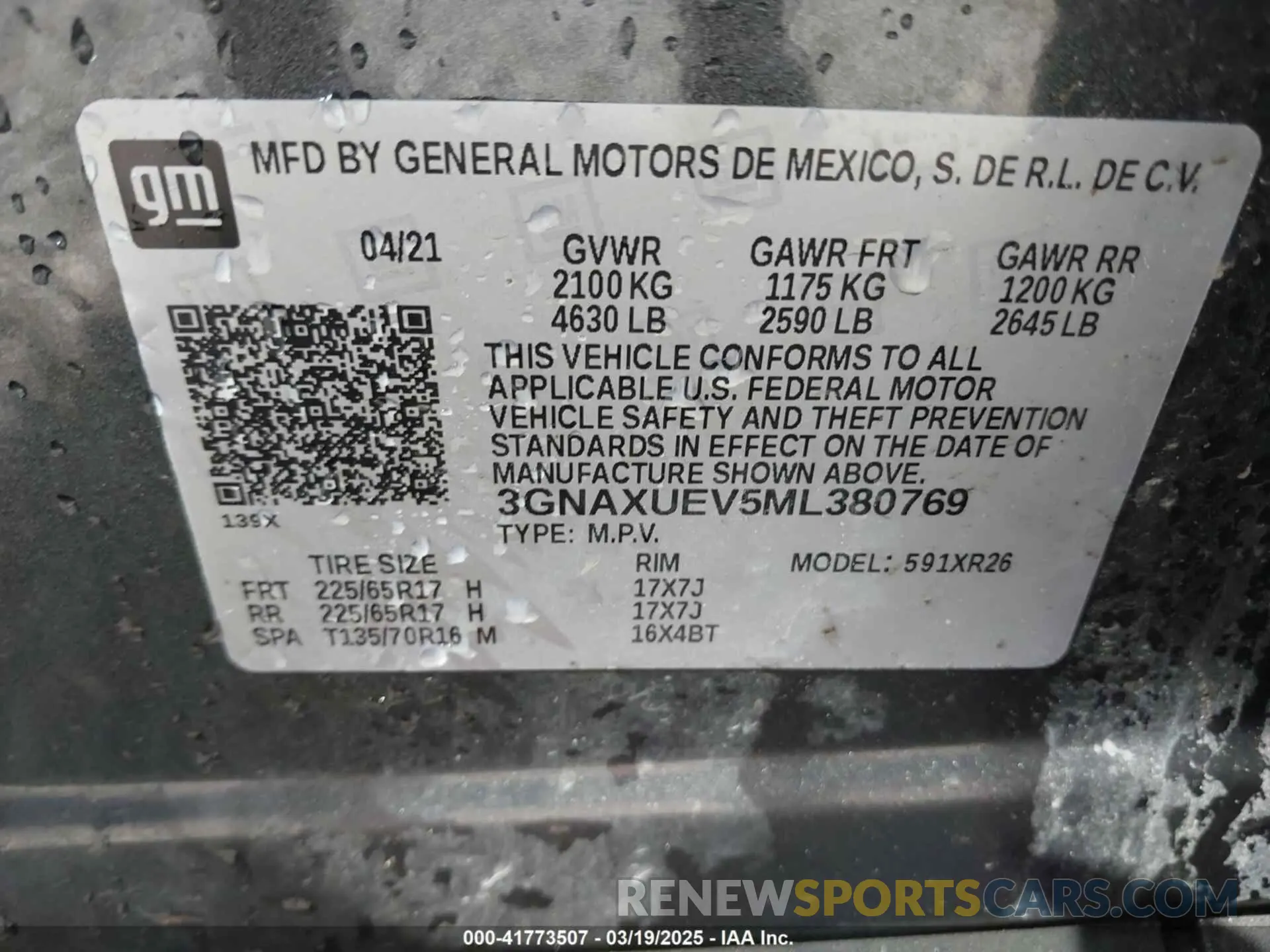 9 Photograph of a damaged car 3GNAXUEV5ML380769 CHEVROLET EQUINOX 2021