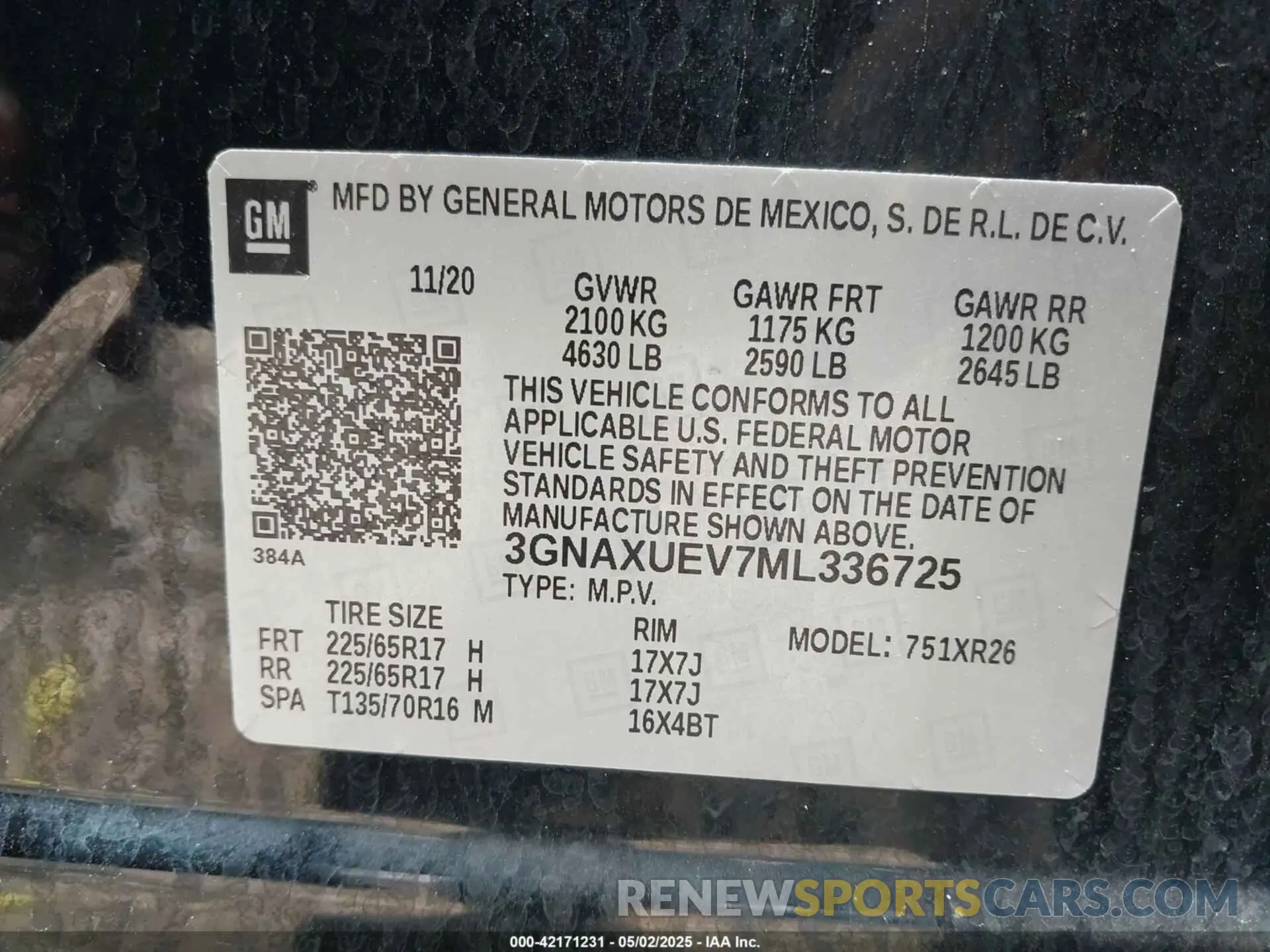 9 Photograph of a damaged car 3GNAXUEV7ML336725 CHEVROLET EQUINOX 2021