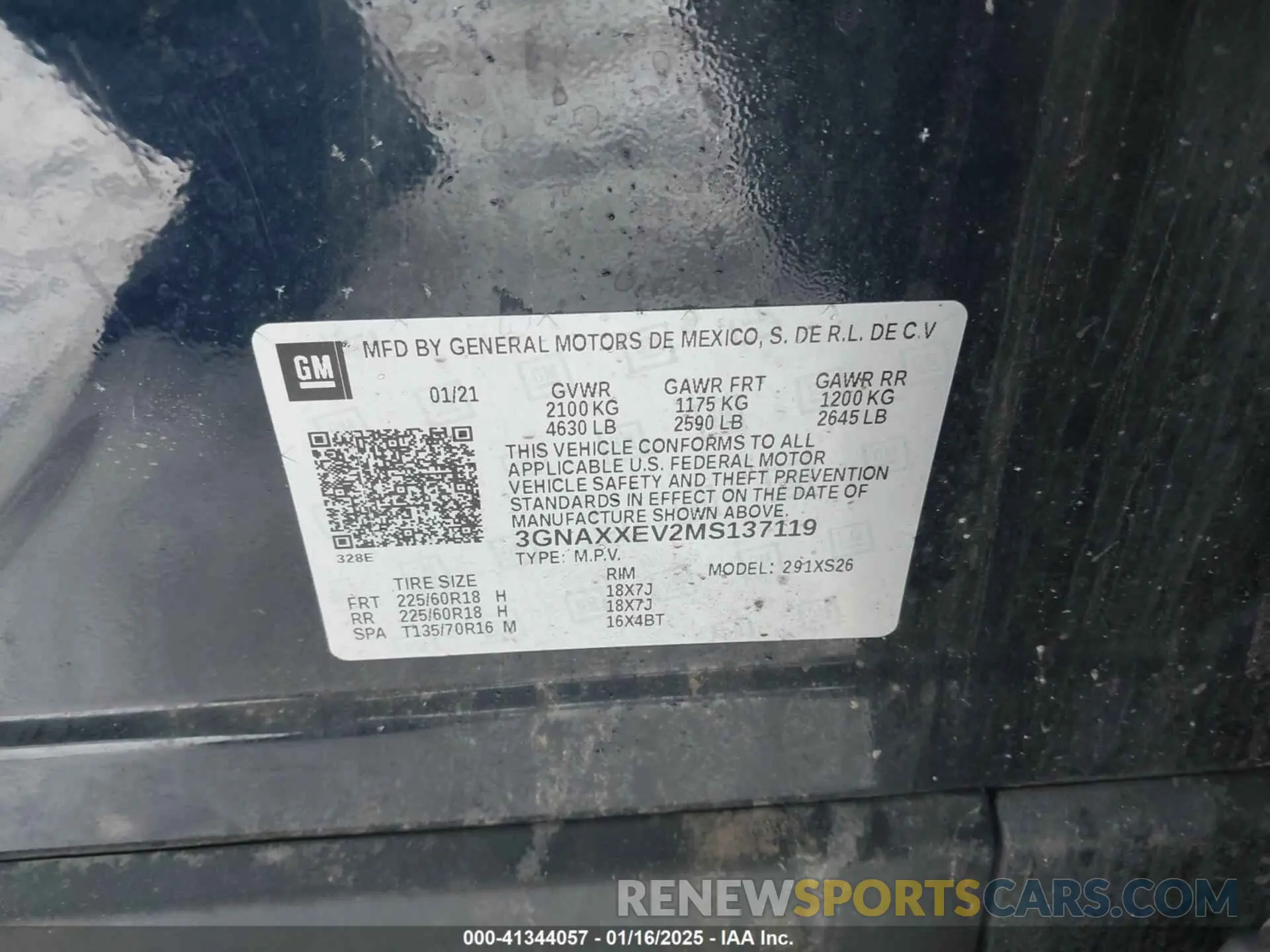 9 Photograph of a damaged car 3GNAXXEV2MS137119 CHEVROLET EQUINOX 2021
