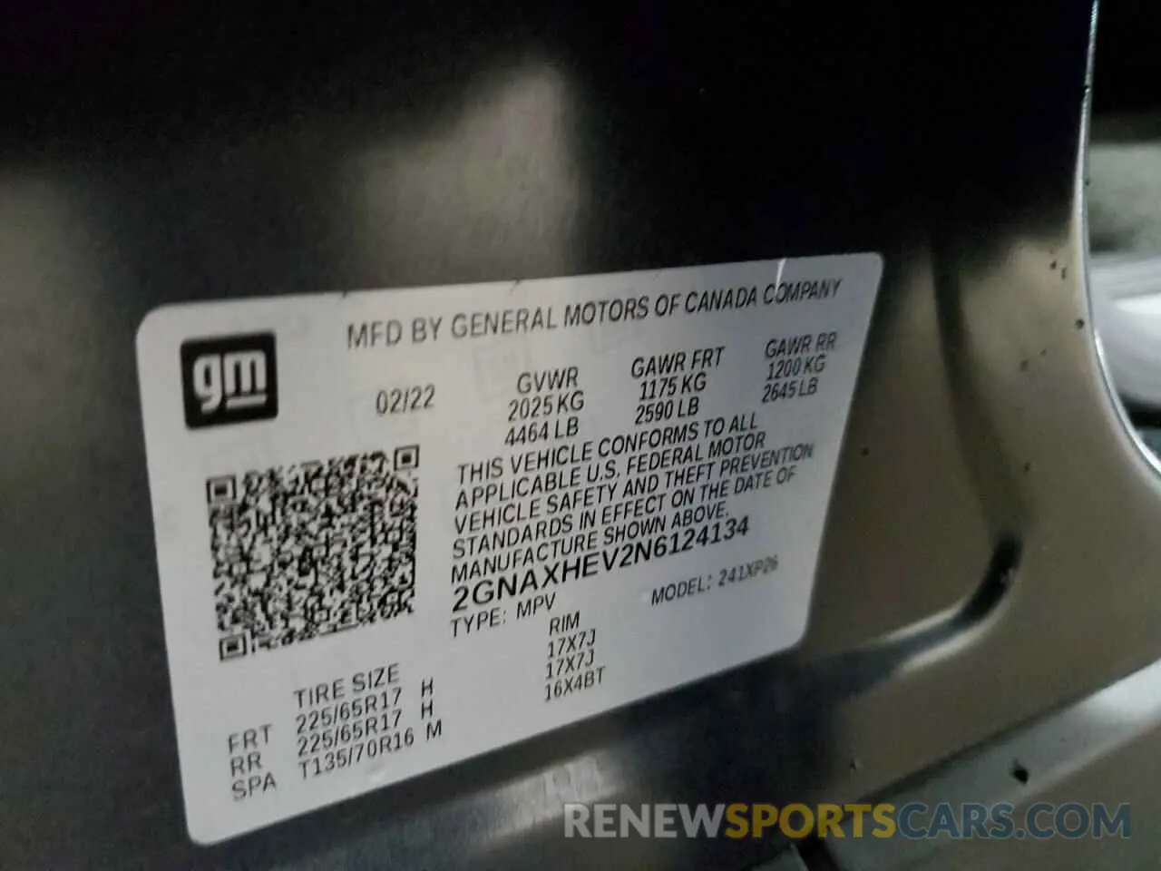 15 Photograph of a damaged car 2GNAXHEV2N6124134 CHEVROLET EQUINOX 2022