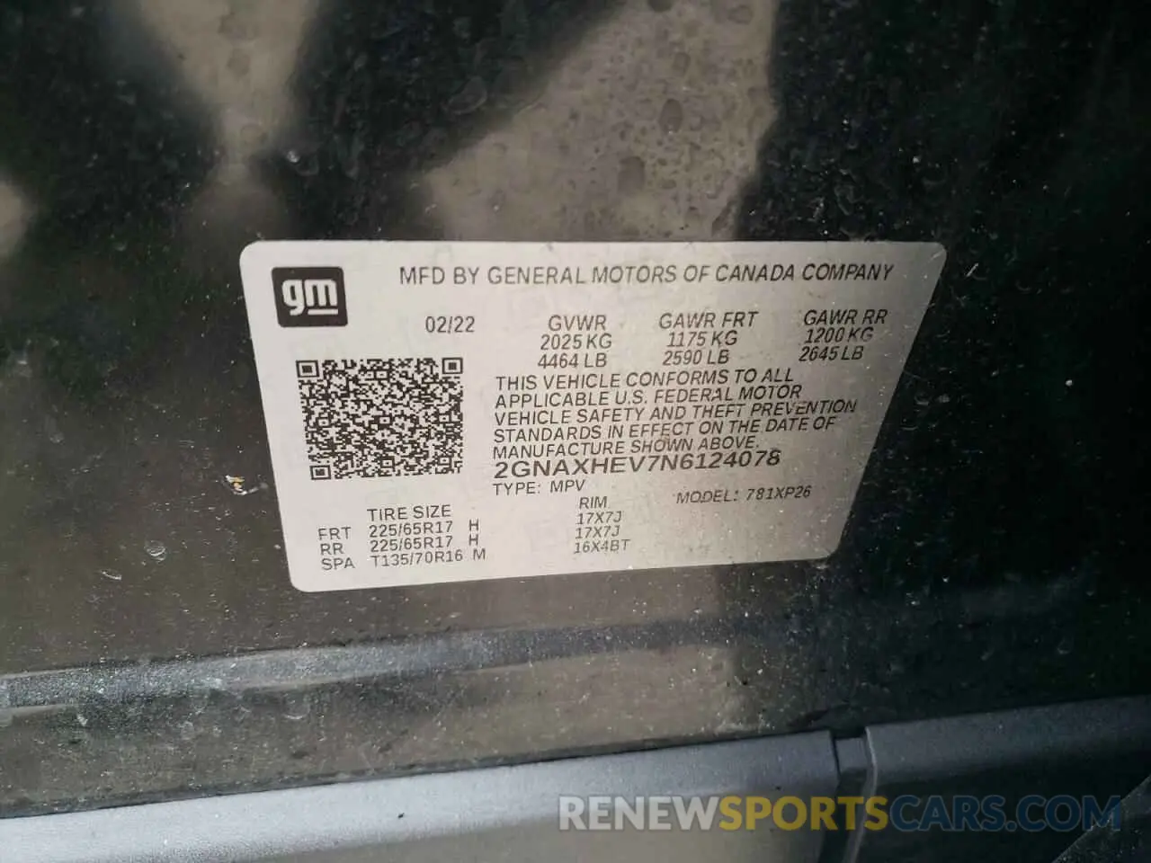 13 Photograph of a damaged car 2GNAXHEV7N6124078 CHEVROLET EQUINOX 2022