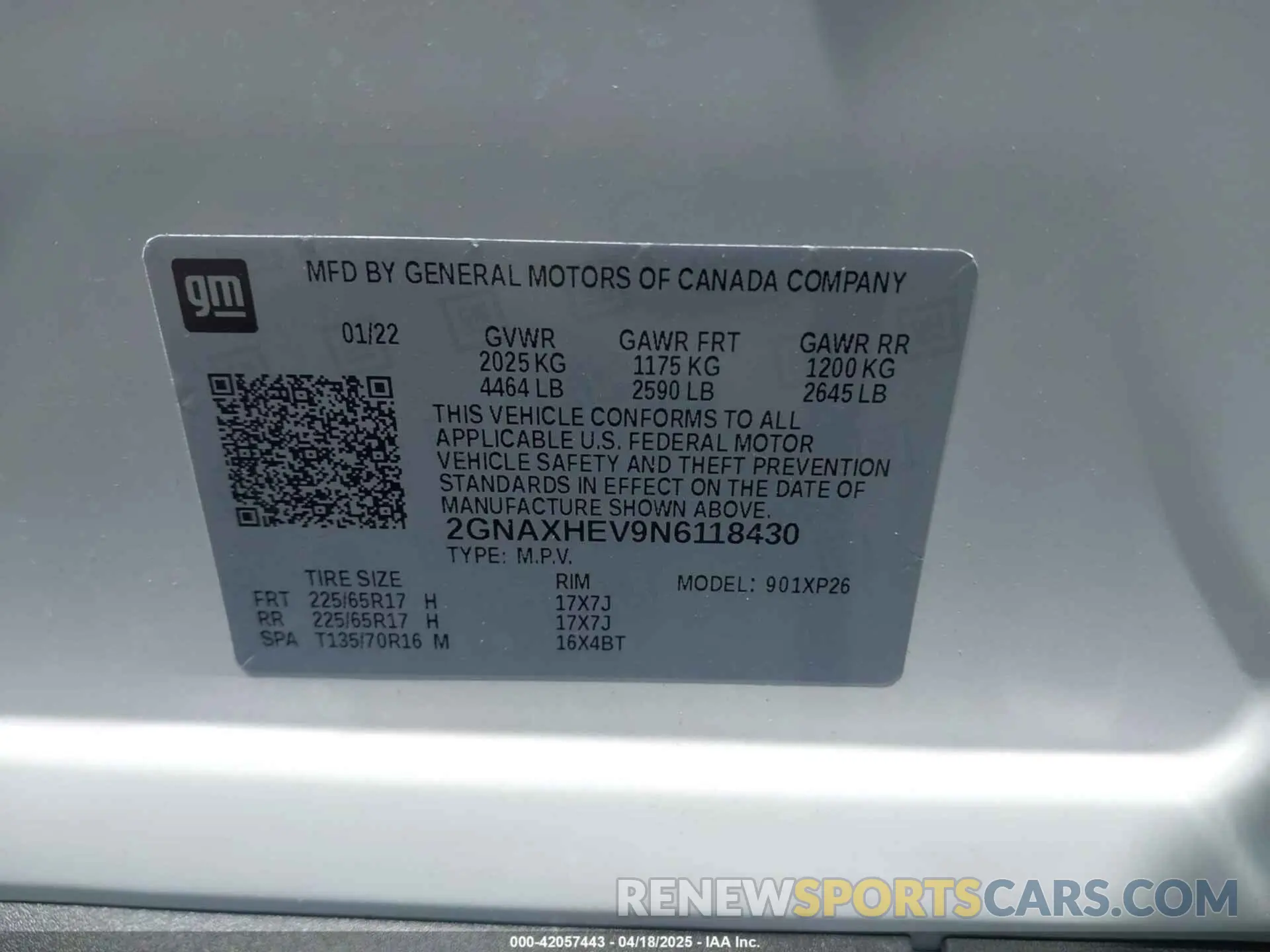9 Photograph of a damaged car 2GNAXHEV9N6118430 CHEVROLET EQUINOX 2022