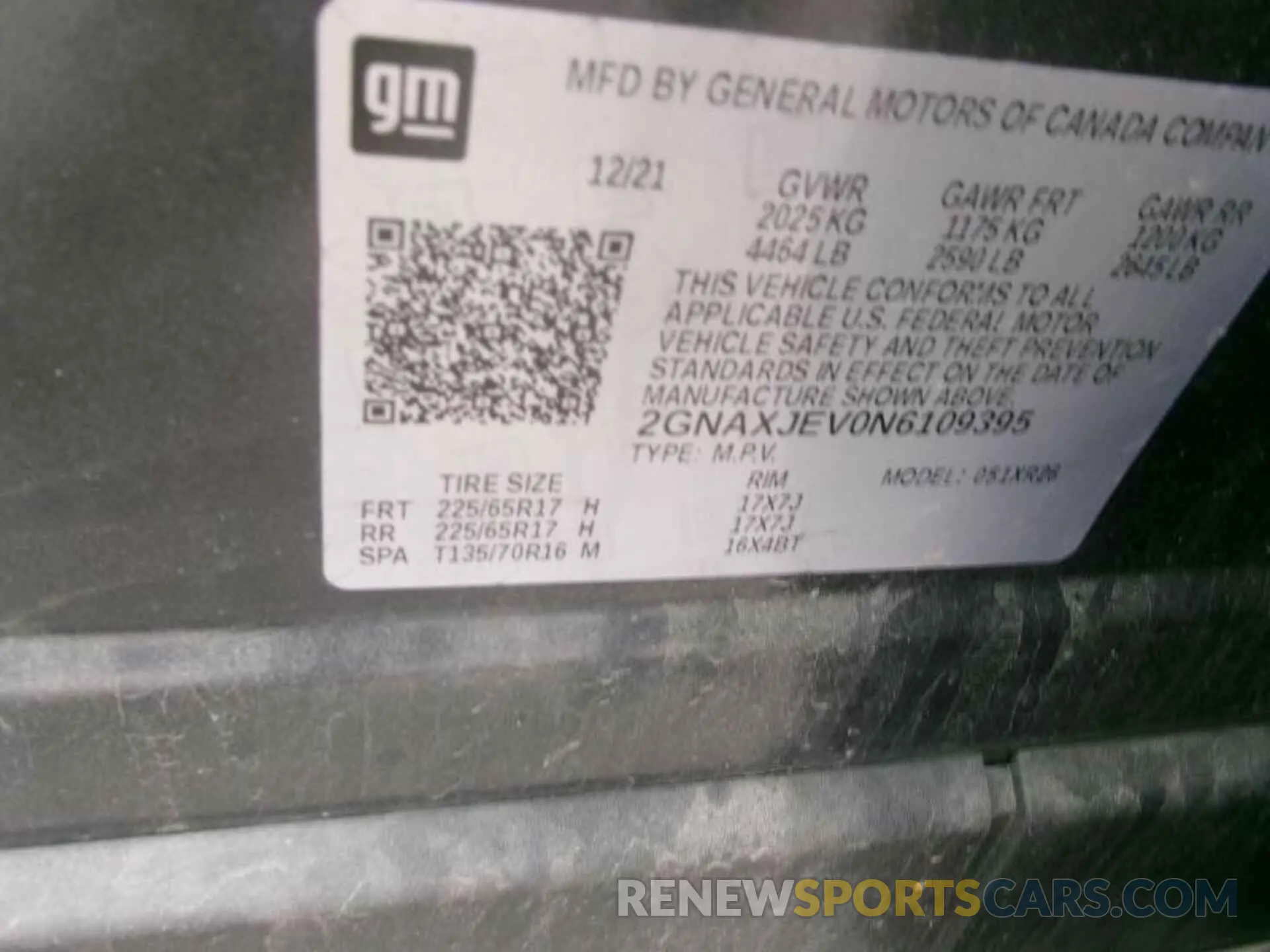 13 Photograph of a damaged car 2GNAXJEV0N6109395 CHEVROLET EQUINOX 2022