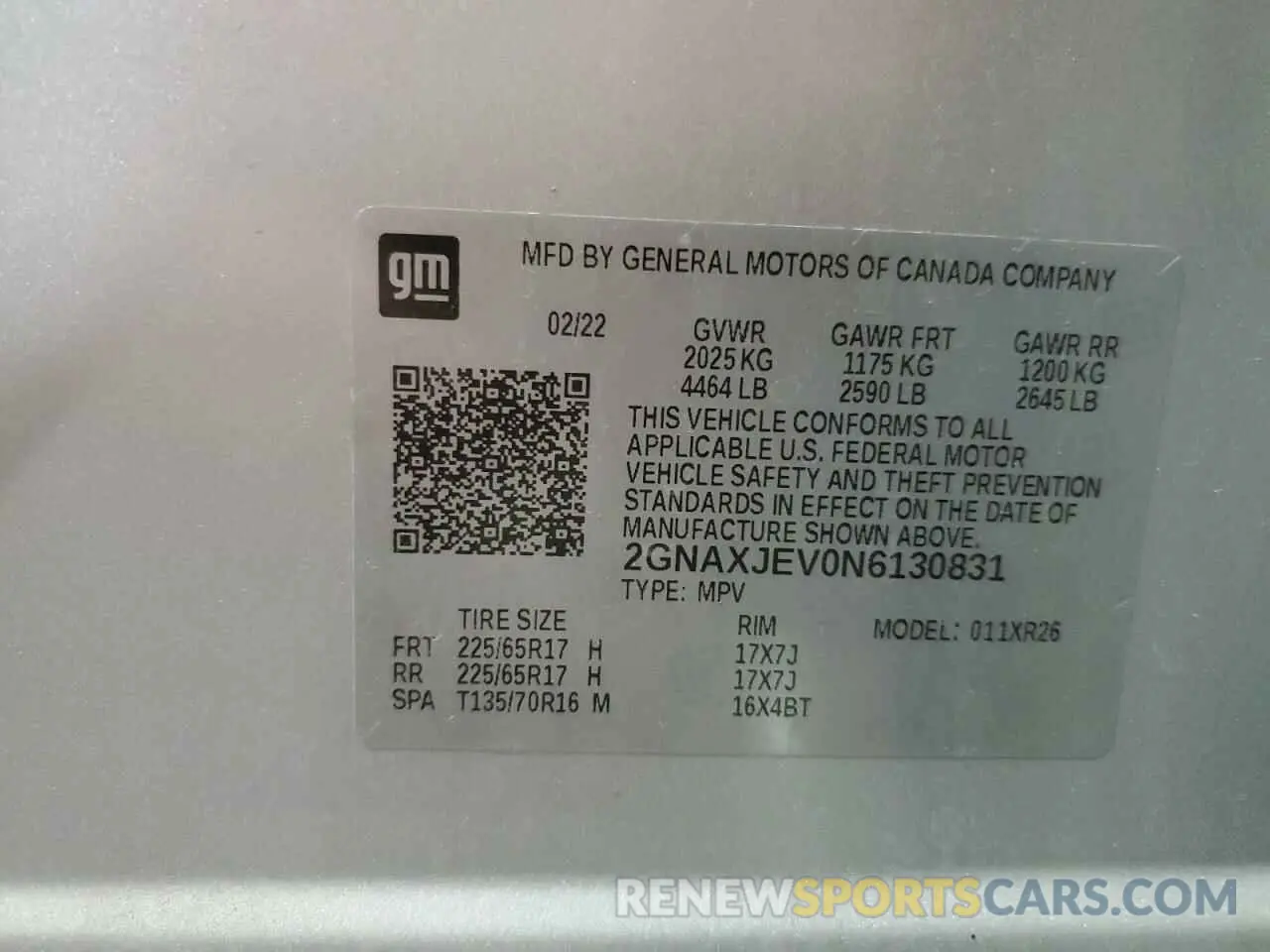 13 Photograph of a damaged car 2GNAXJEV0N6130831 CHEVROLET EQUINOX 2022