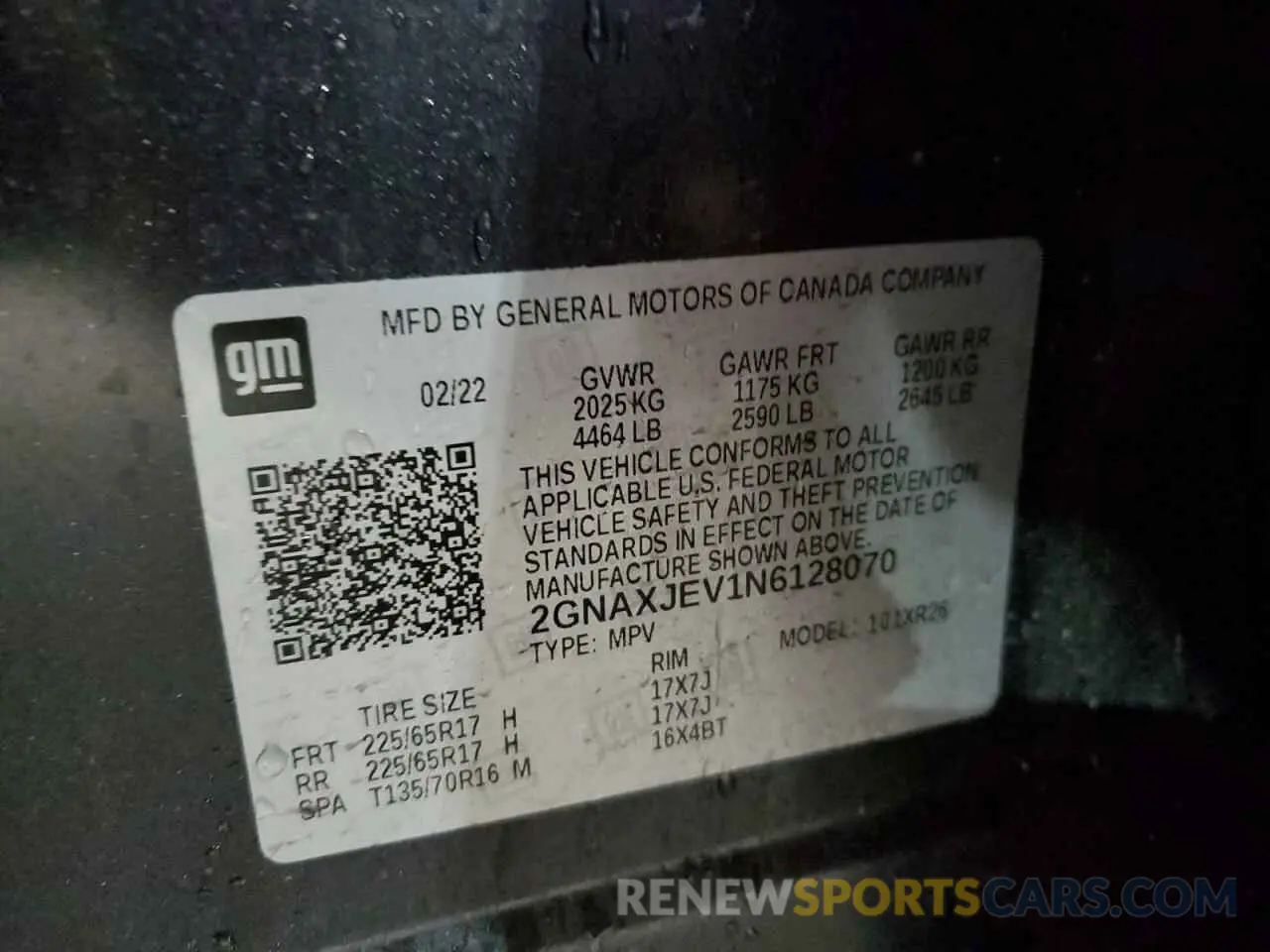 13 Photograph of a damaged car 2GNAXJEV1N6128070 CHEVROLET EQUINOX 2022
