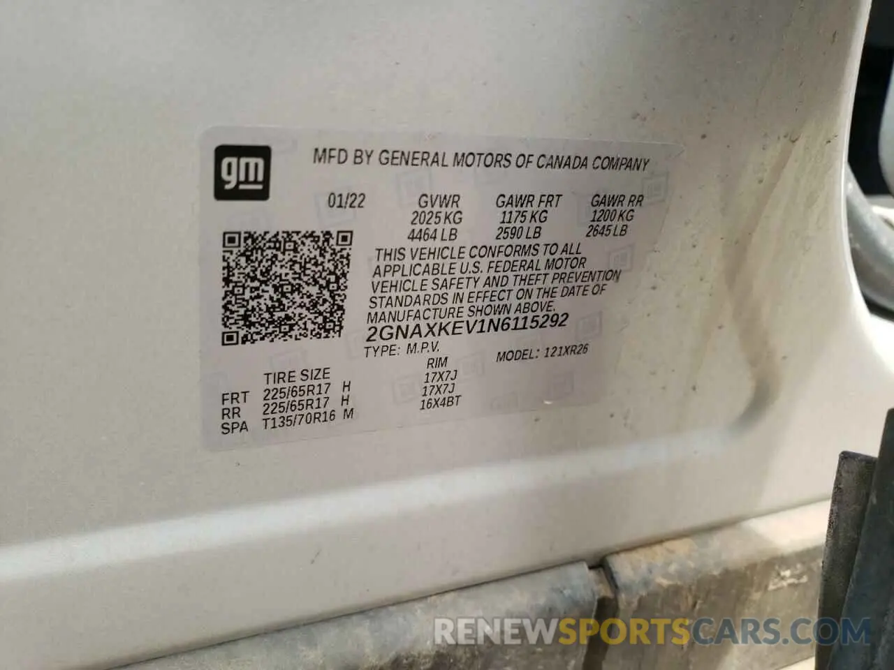 13 Photograph of a damaged car 2GNAXKEV1N6115292 CHEVROLET EQUINOX 2022